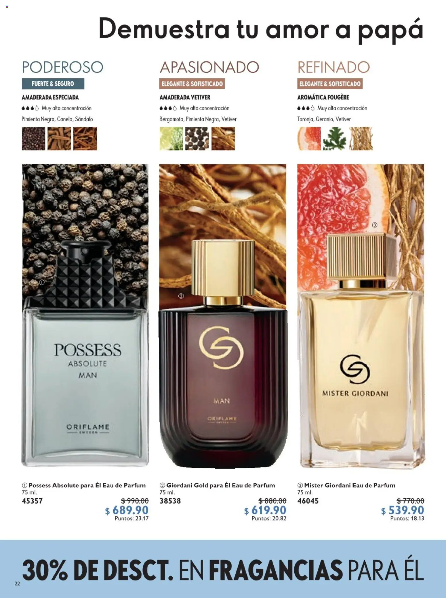 Nuevas ofertas de Oriflame válidas en toda la República Mexicana desde el 30.05.2026. ¡Encuentra las mejores ofertas en Oriflame campaña 8 2026! | Página: 22 | Productos: Papa, Pimienta