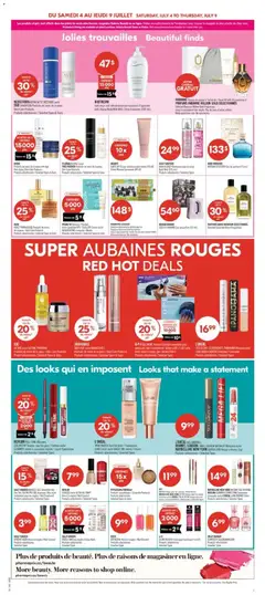 Preview of Pharmaprix weekly flyer / circulaire from shop Pharmaprix valid from Jul 3, 2026 | Page: 8 | Products: Concealer, Eyeliner, Lamp, Milk