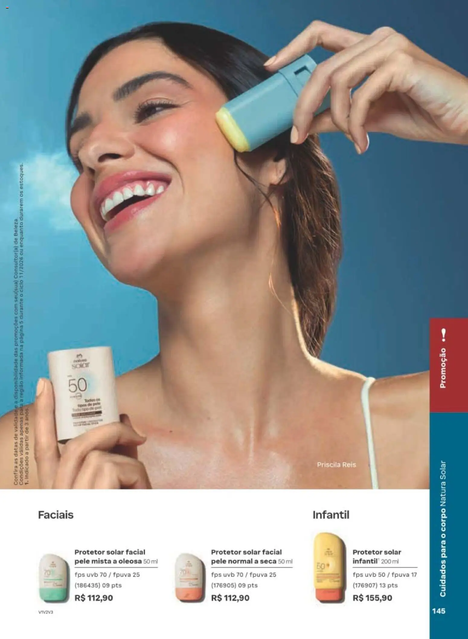 Natura Folheto - válido de 29/06/2026 | Página: 145 | Produtos: Protetor solar, Protetor solar facial