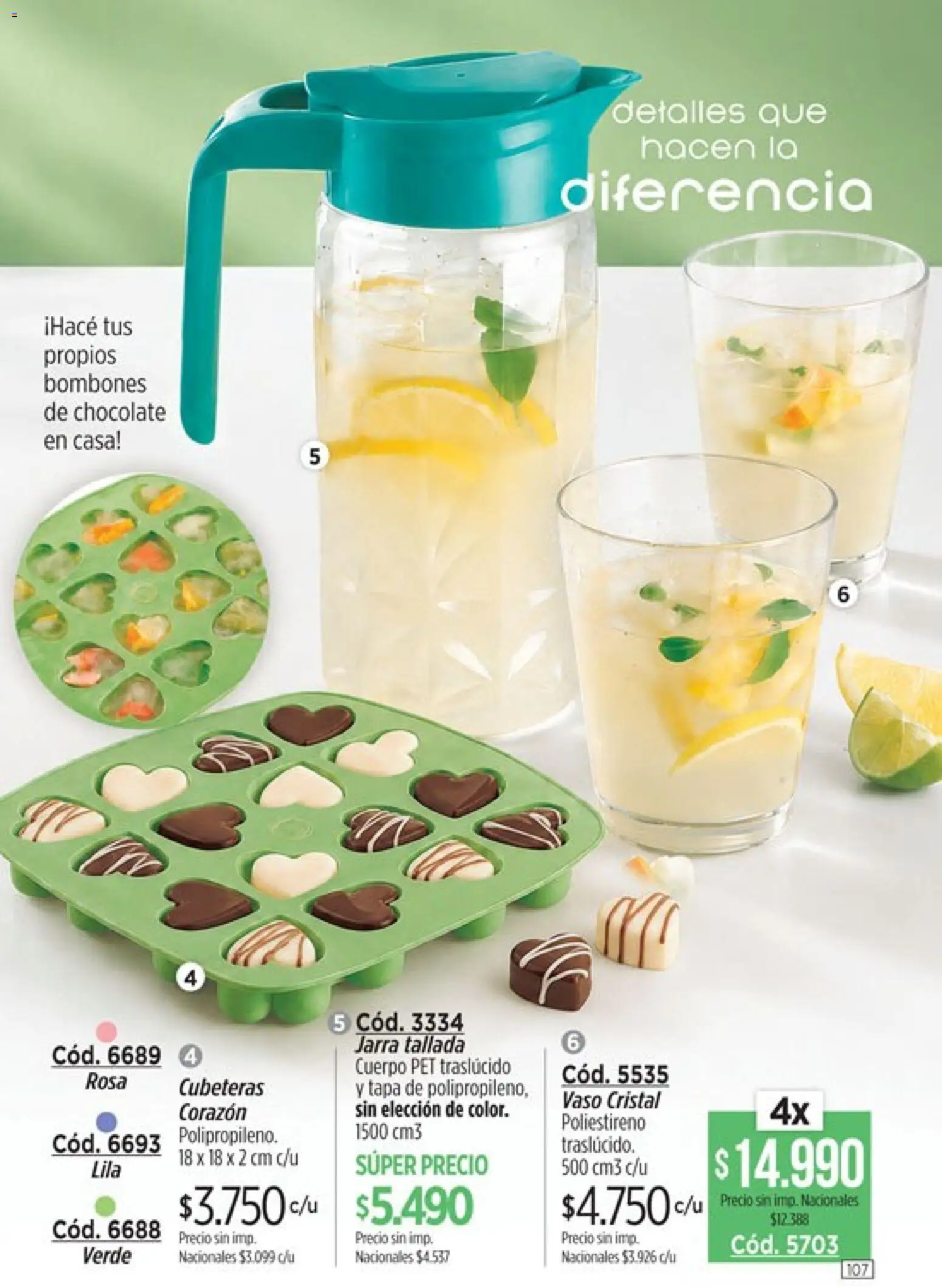 Catálogo Amodil Campaña 12 │ válido desde el 30/06/2026 | Página: 107 | Productos: Bombones, Jarra, Chocolate