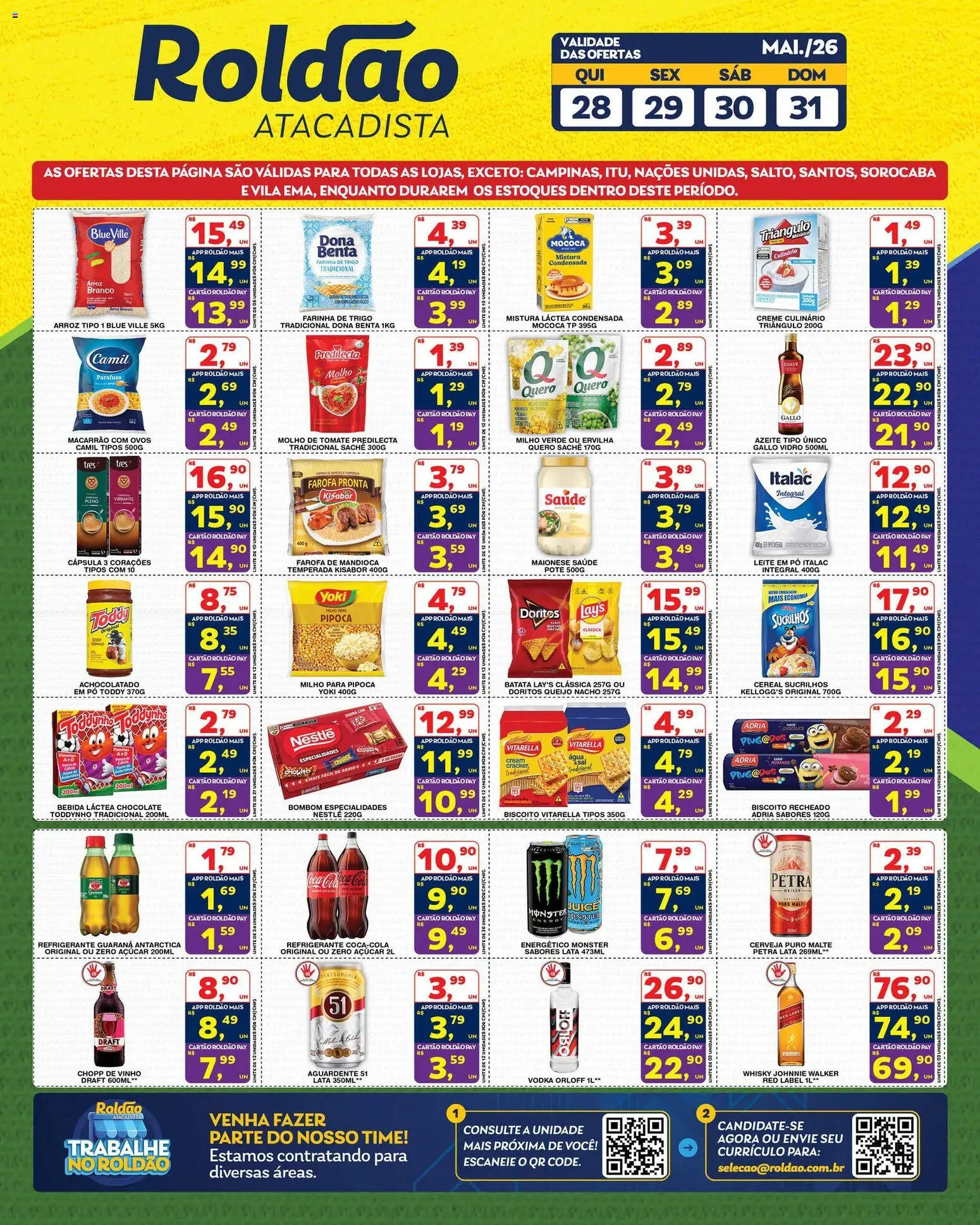 Roldão Folheto - válido de 28.05.2026 | Página: 3 | Produtos: Guaraná, Leite, Refrigerante, Maionese