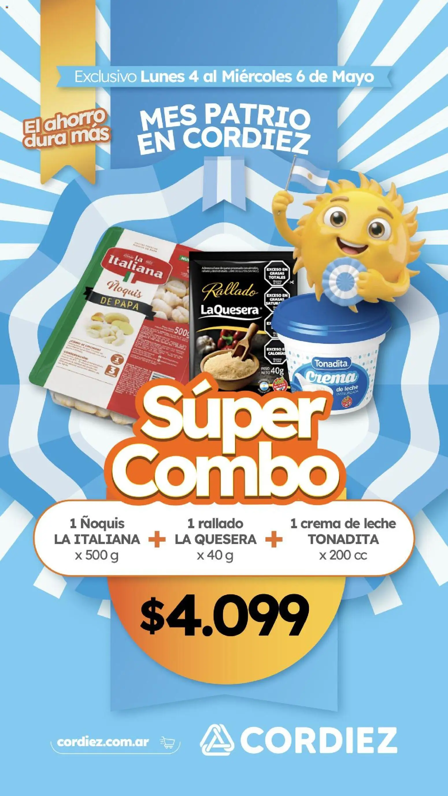 Cordiez - Ofertones │ válido desde el 30.04.2026 | Página: 5 | Productos: Papa, Crema de leche, Ñoquis, Crema