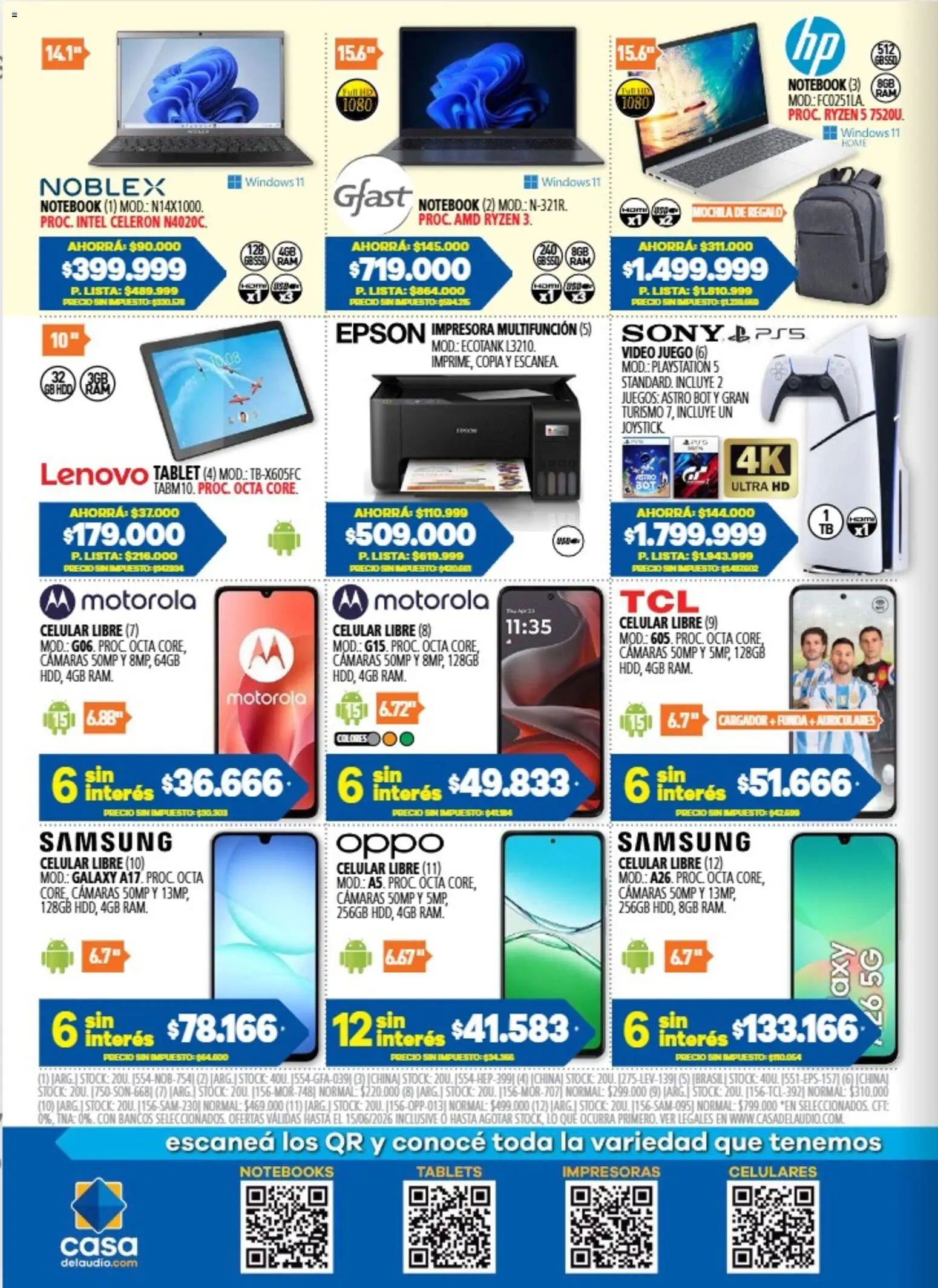 Casa del Audio catálogo │ válido desde el 16.06.2026 | Página: 2 | Productos: Video, Notebook, Cargador, Joystick