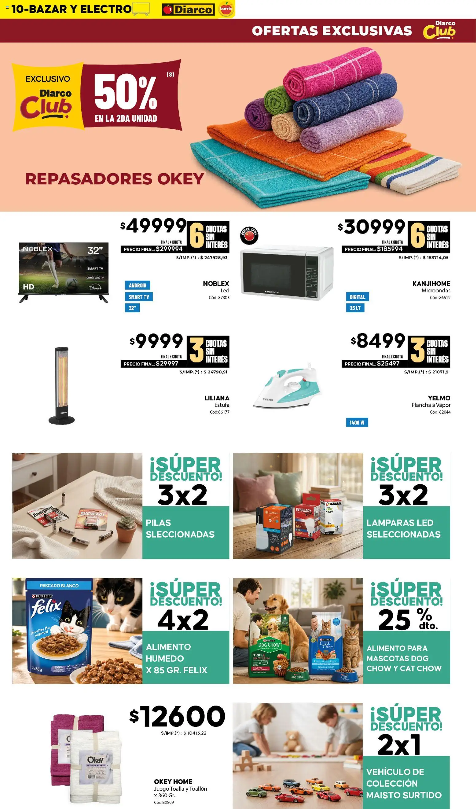 Diarco - Ofertas Diarco Barrio │ válido desde el 29/06/2026 | Página: 10 | Productos: Toalla, Pilas, Pescado, Microondas