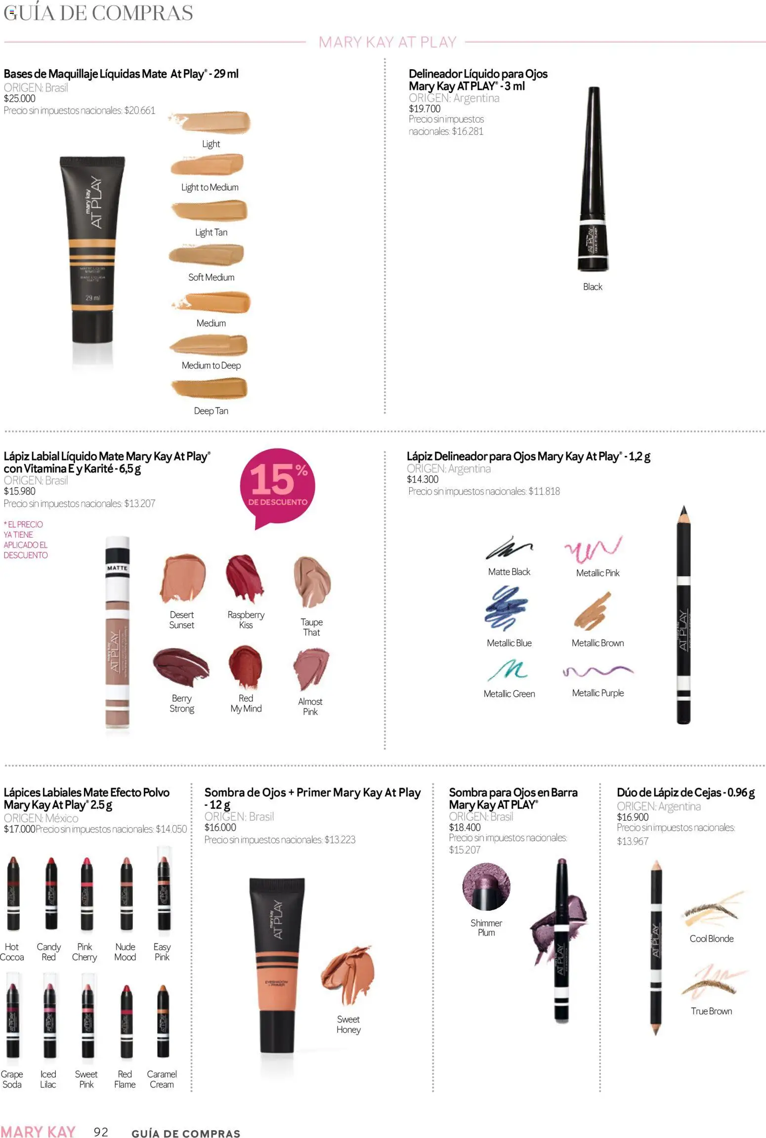 Mary Kay - Look Digital Otoño 2026 │ válido desde el 01/04/2026 | Página: 92 | Productos: Maquillaje, Polvo, Delineador, Lápiz labial