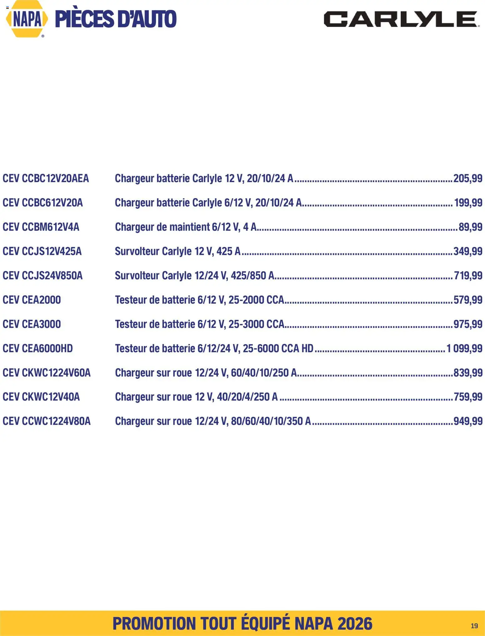 NAPA Auto Parts flyer valid from Sep 1, 2026 | Page: 21