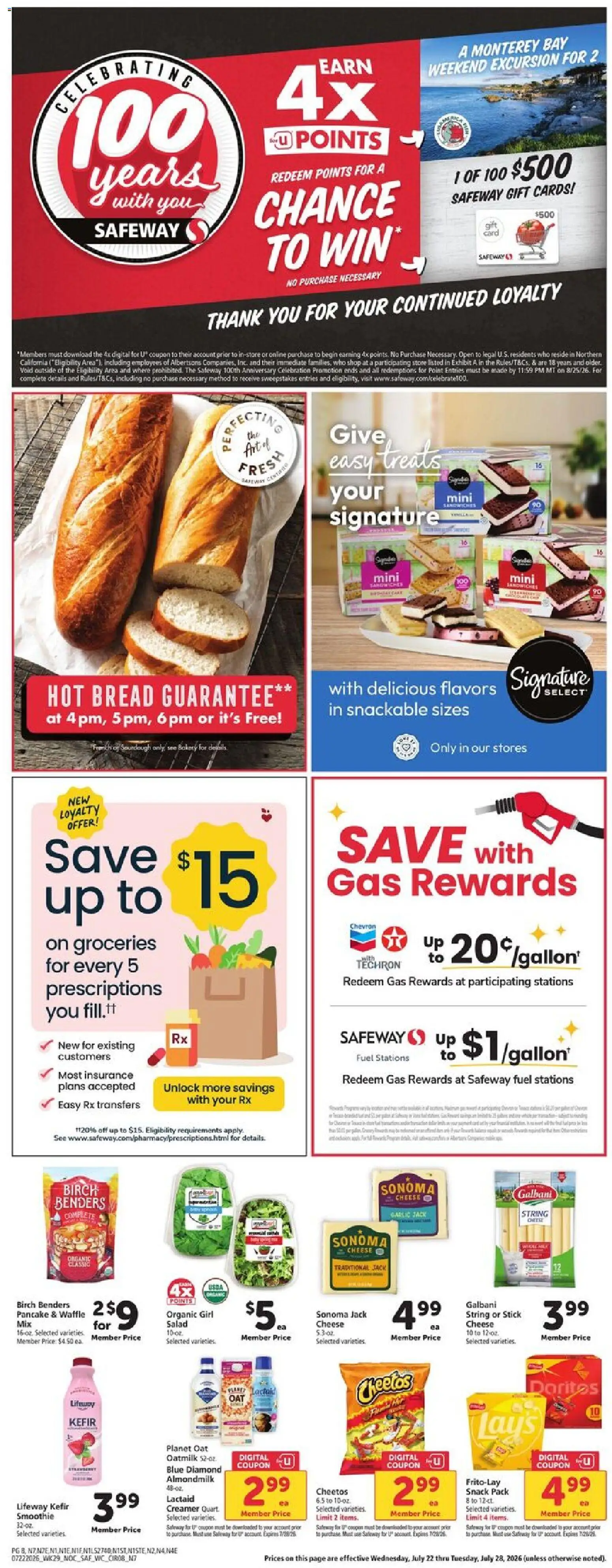 Safeway Weekly Ad - valid from 07/22/2026 | Page: 8 | Products: Bakery, Wc, Bread, Salad