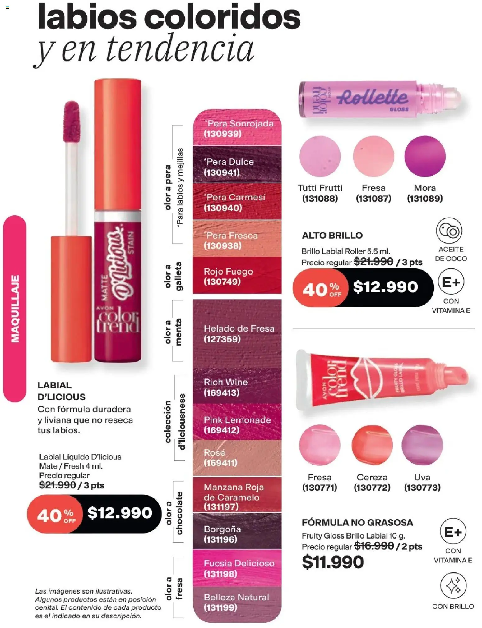 Avon revista - valida desde el 16/08/2026 | Página: 60 | Productos: Manzana, Coco, Mora, Chocolate