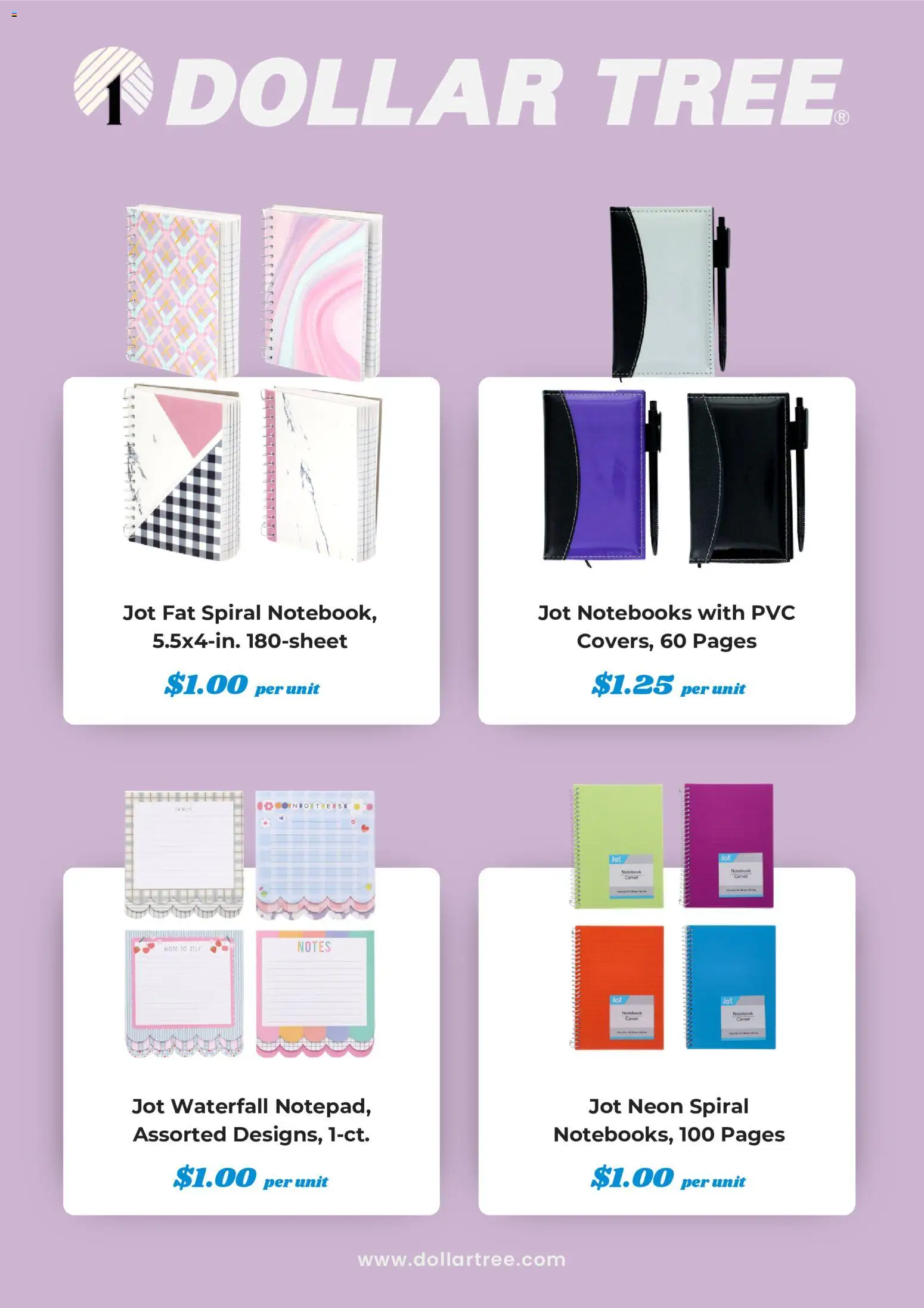 Dollar Tree Weekly Ad - valid from 08/01/2026 | Page: 4 | Products: Notebook