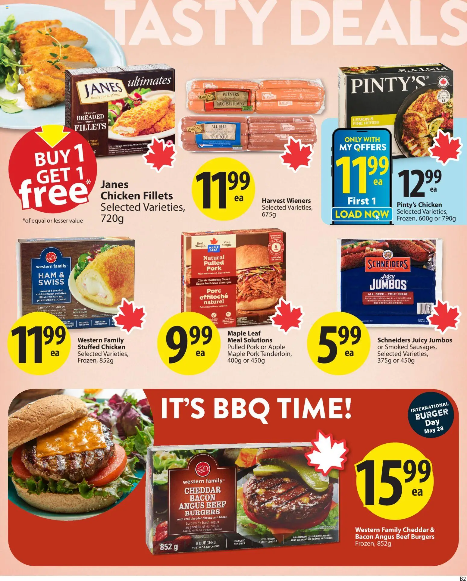 Save on foods flyer valid from 28.05.2026 | Page: 8 | Products: Beef, Cheese, Chicken, Pork