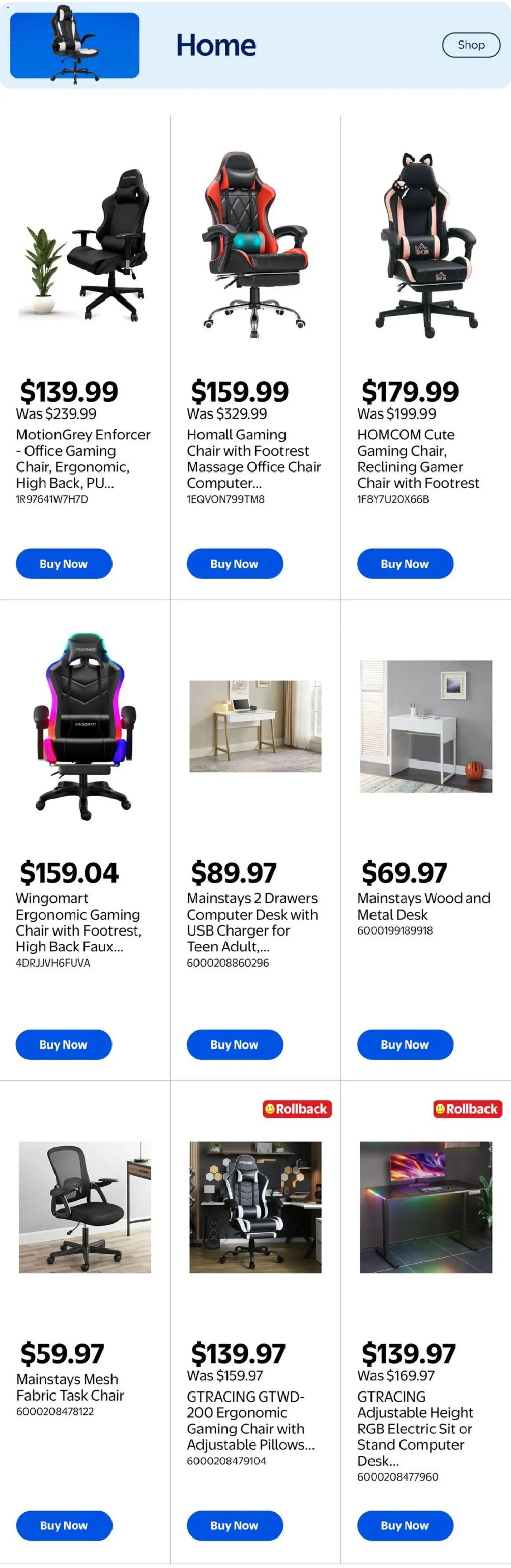 Walmart flyer valid from 11.06.2026 | Page: 10 | Products: Computer, Chair