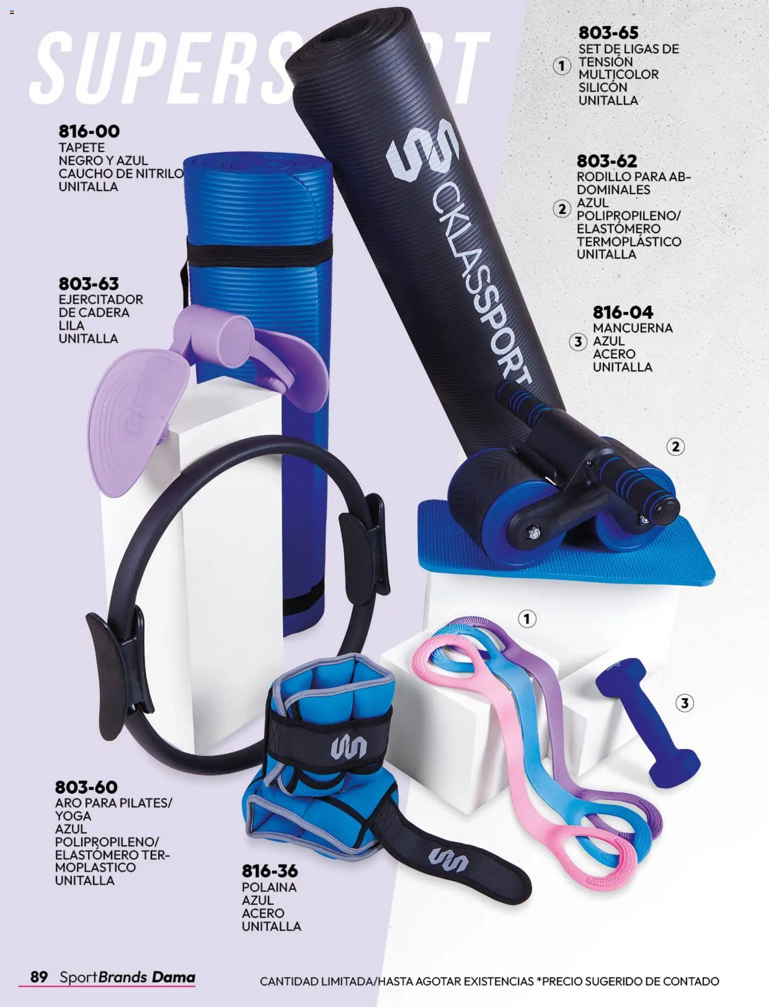 Nuevas ofertas de Cklass válidas en toda la República Mexicana desde el 08/07/2026. ¡Encuentra las mejores ofertas en Cklass catálogo Sportbrands caballero! | Página: 207 | Productos: Tapete, Rodillo