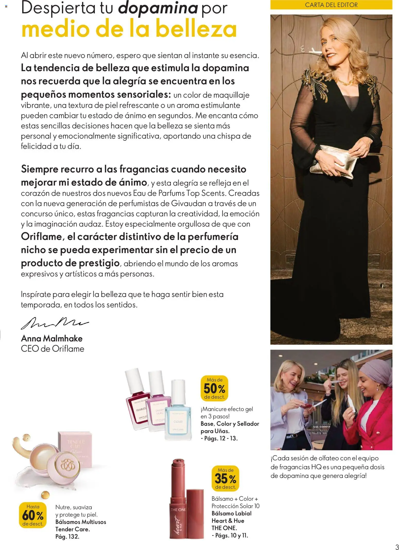 Catálogo Oriflame válido desde 22/08/2026 | Página: 3 | Productos: Té, Bálsamo labial, Maquillaje