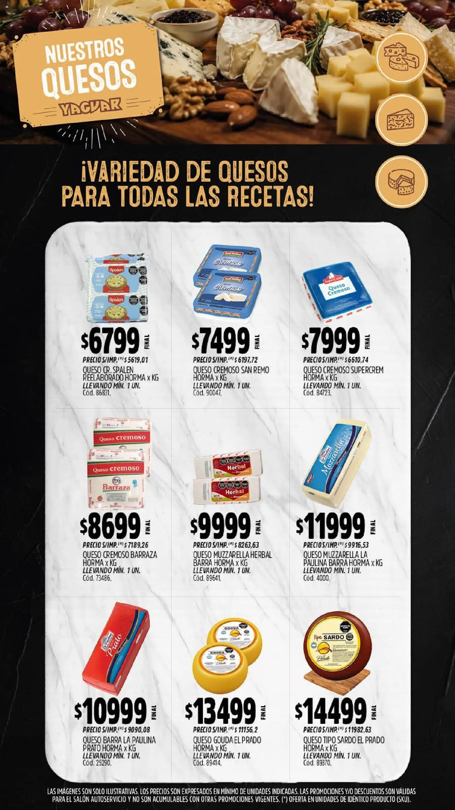 Yaguar - Oferta Semanal Chaco │ válido desde el 07/09/2026 | Página: 7 | Productos: Mozzarella, Queso Gouda, Muzzarella, Queso