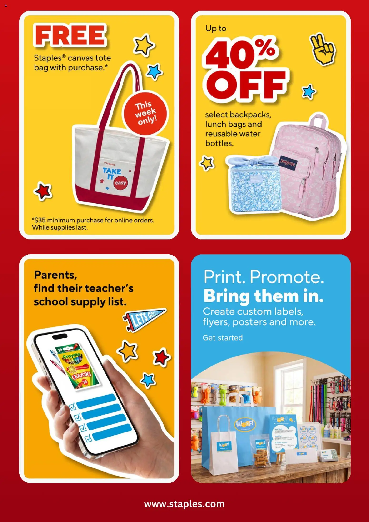 Staples Weekly Ad - valid from 09/06/2026 | Page: 5 | Products: Canvas, Water, Bag