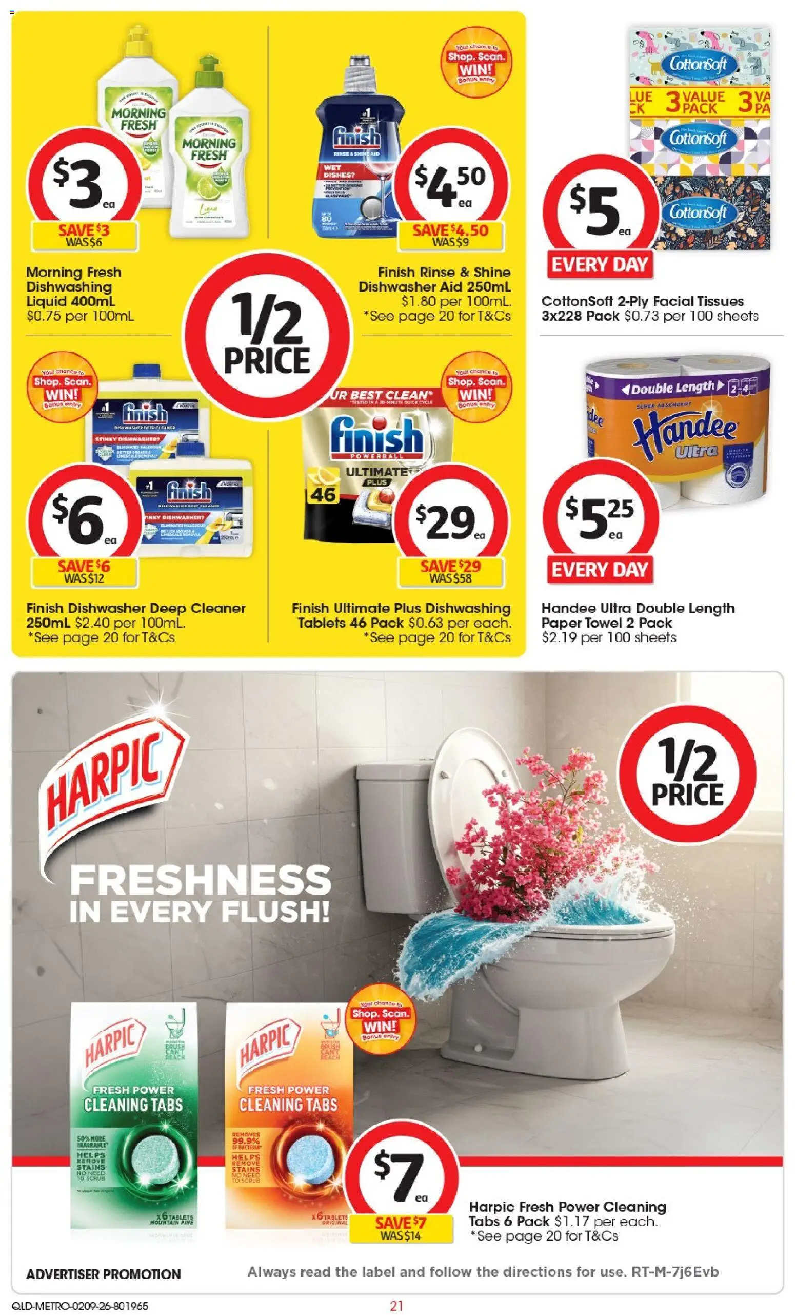 Coles catalogue - valid from 02/09/2026 | Page: 22 | Products: Dishwasher tablets, Dishwasher cleaner, Dishwasher, Tissues
