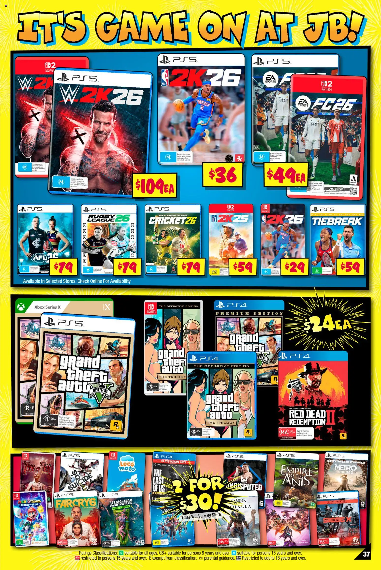 JB Hi-Fi catalogue - valid from 30/03/2026 | Page: 37 | Products: Playstation, Xbox, Game