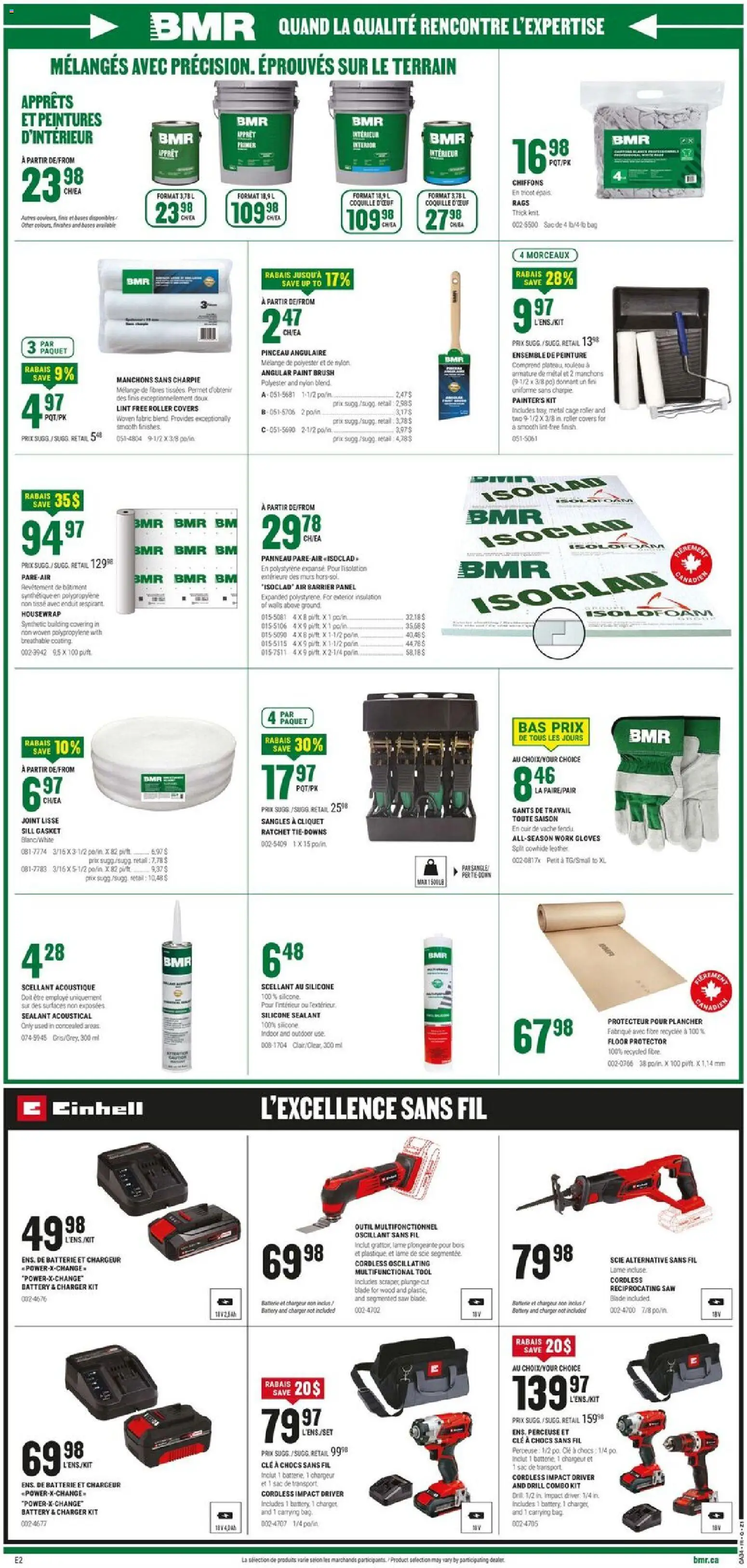 BMR flyer valid from Aug 20, 2026 | Page: 6 | Products: Gloves, Bag, Battery, Scraper