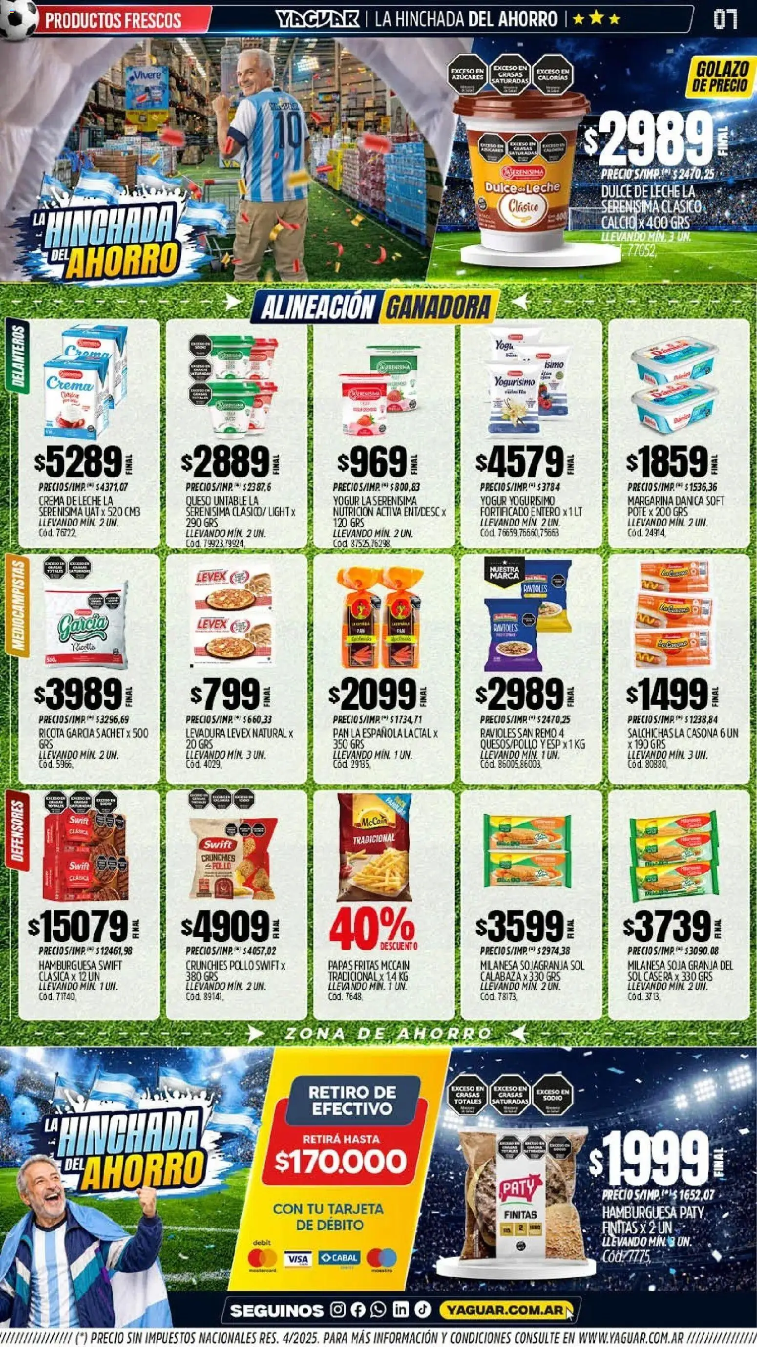 Yaguar - Oferta Semanal San Juan │ válido desde el 08.06.2026 | Página: 8 | Productos: Pollo, Milanesa, Dulce de leche, Pan