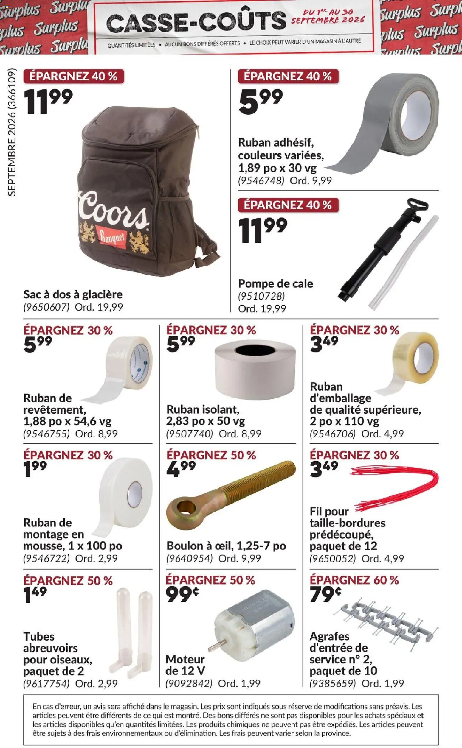 Princess Auto flyer valid from Sep 1, 2026 | Page: 34 | Products: Tubes