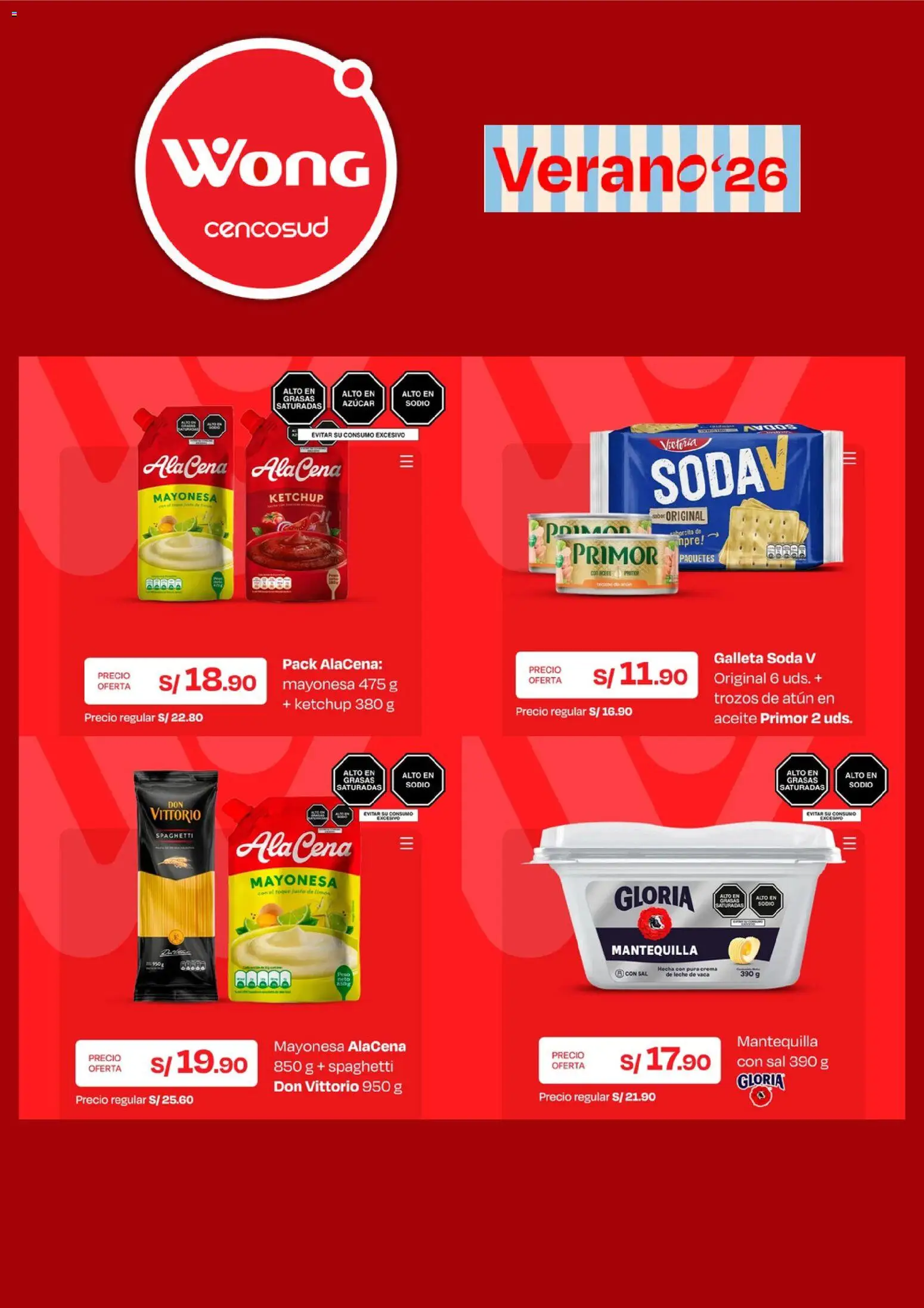 Catálogo Wong válido desde 08.06.2026 | Página: 2 | Productos: Leche, Mantequilla, Aceite