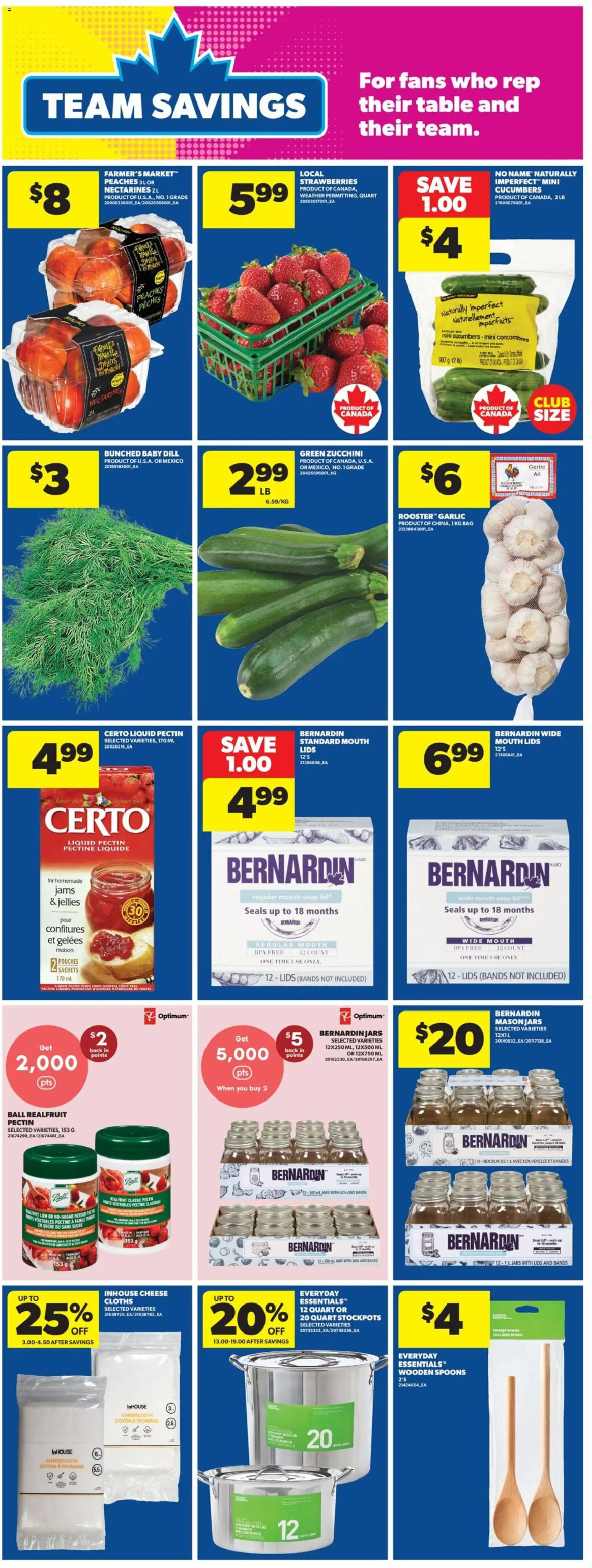Real Canadian Superstore flyer valid from 11.06.2026 | Page: 18 | Products: Strawberries, Cucumbers, Bag, Soap