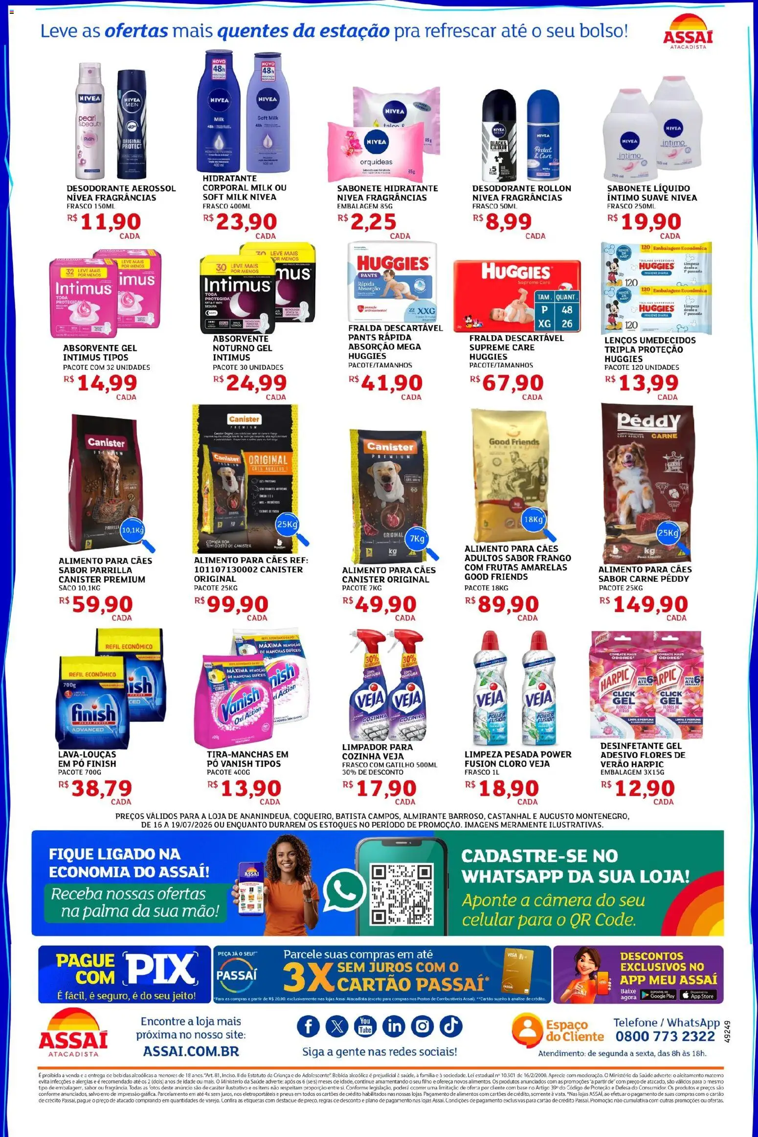 Assaí Atacadista Folheto - válido de 16/07/2026 | Página: 2 | Produtos: Flores, Bebida, Vanish, Sabonete líquido