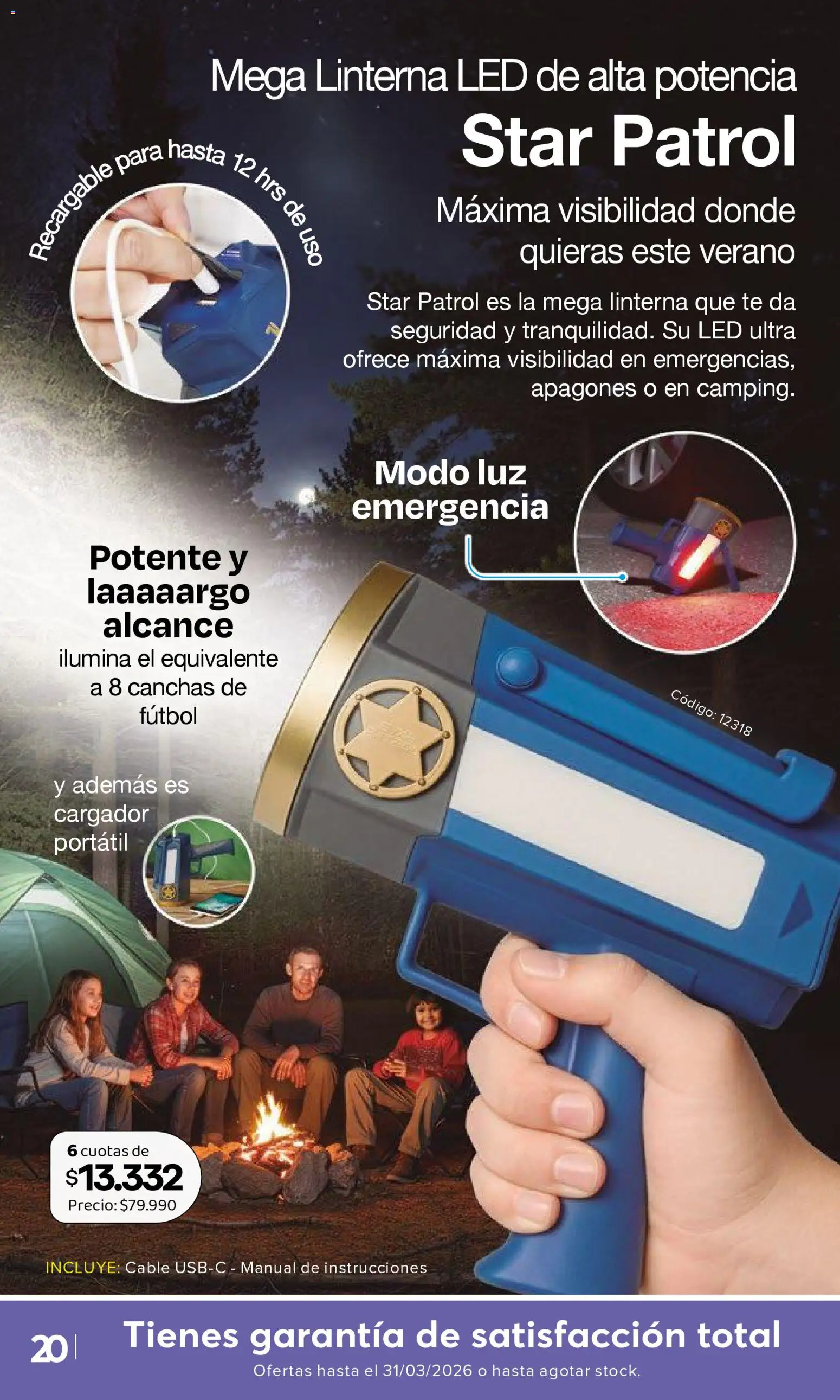 A3D ofertas  │ válido desde el 12.03.2026 | Página: 20 | Productos: Cable, Cargador, Linterna, Té