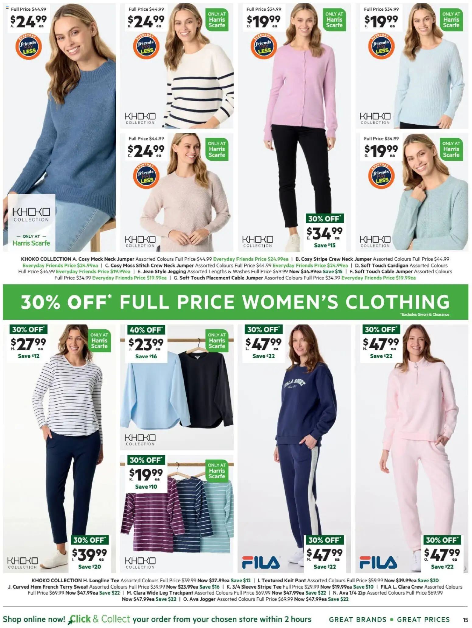 Harris Scarfe catalogue - valid from 07.04.2026 | Page: 15 | Products: Jumper, Terry, Cardigan, Cable