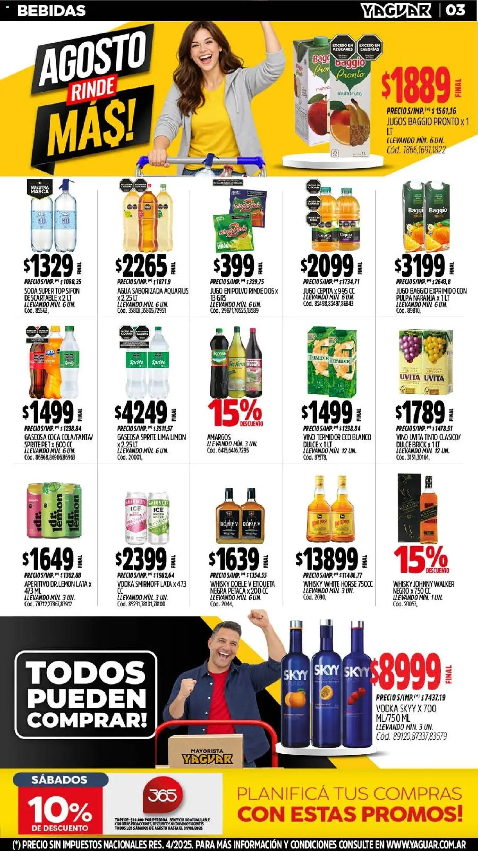 Yaguar - Oferta Semanal Parque Chacabuco │ válido desde el 17/07/2026 | Página: 3 | Productos: Sprite, Top, Gaseosa, Lima