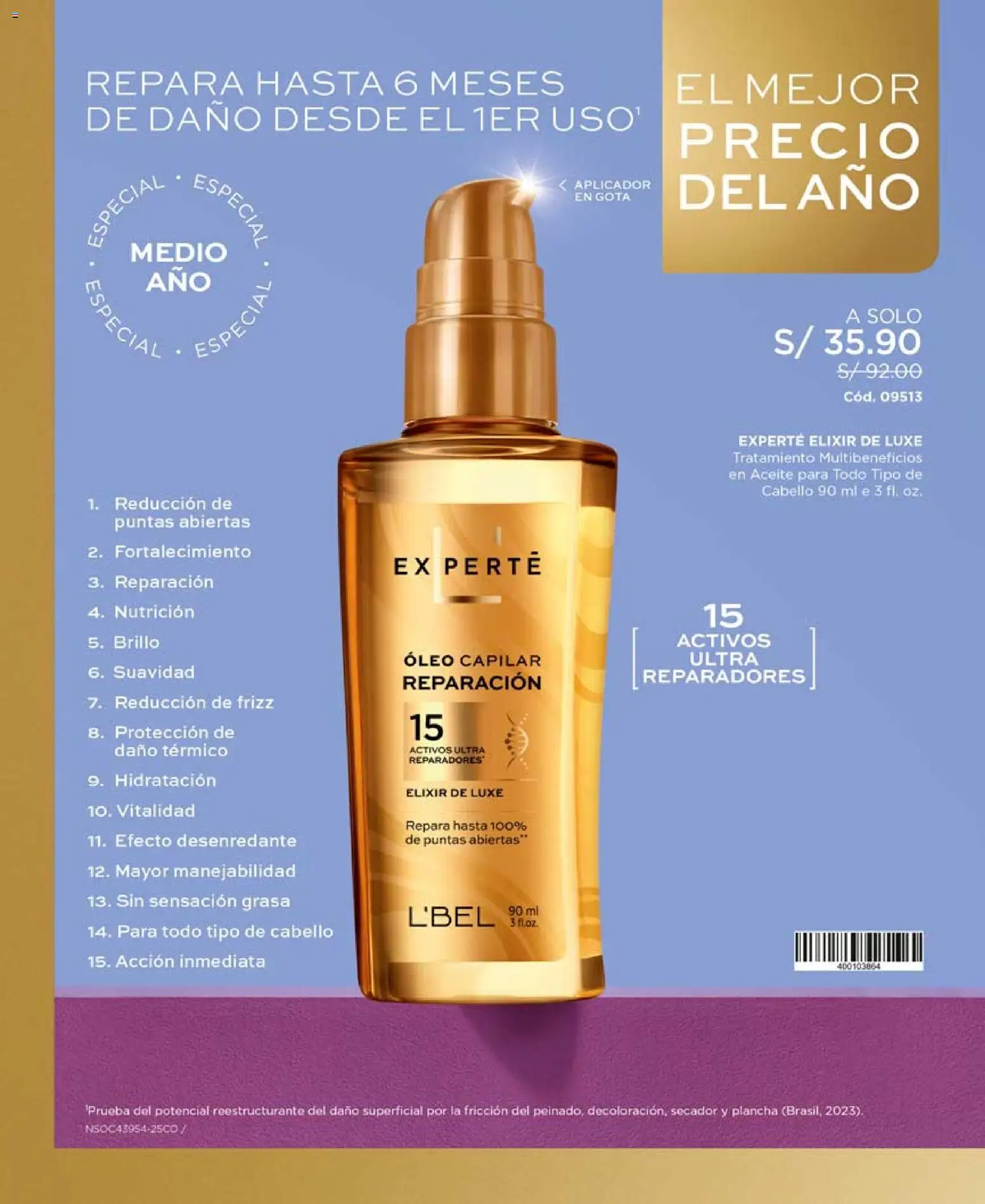 Catálogo L'Bel válido desde 11/07/2026 | Página: 100 | Productos: Aceite