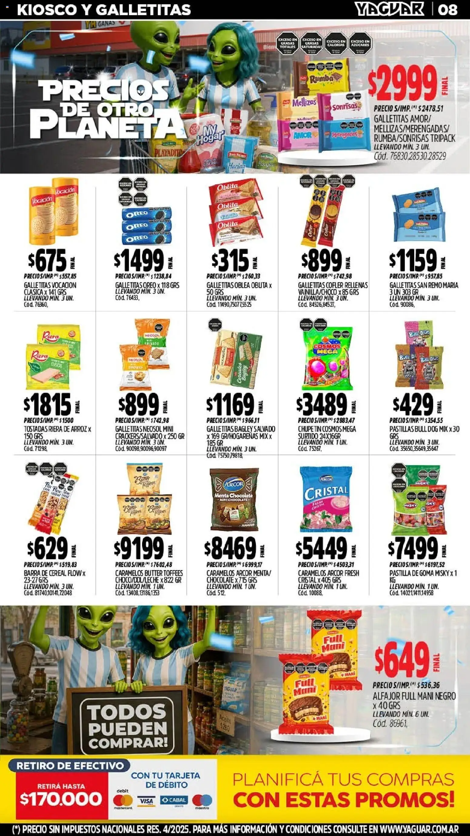 Yaguar - Oferta Semanal Neuquen │ válido desde el 06/07/2026 | Página: 10 | Productos: Mani, Chocolate, Alfajor, Cereales