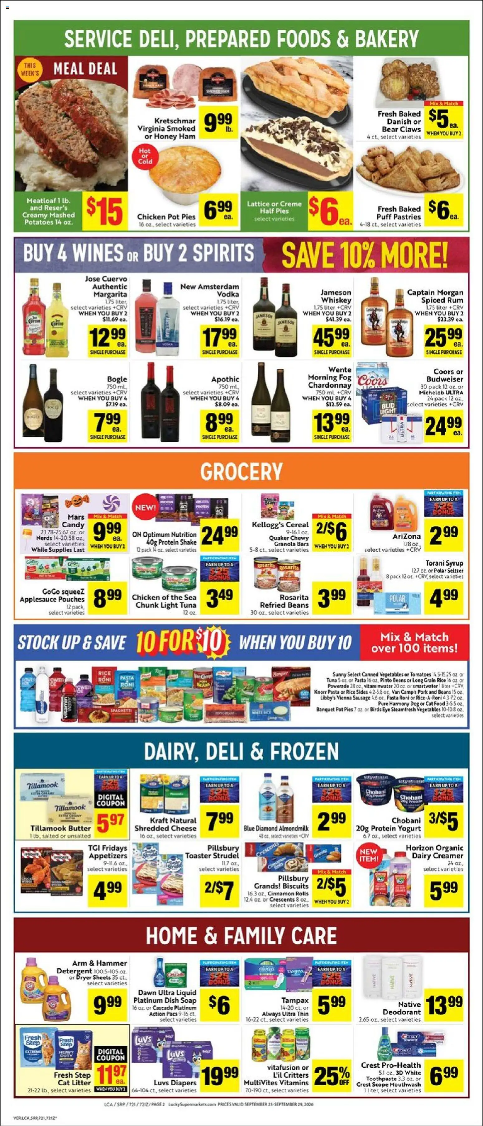 Lucky Supermarkets Weekly Ad - valid from 09/23/2026 | Page: 2 | Products: Soap, Tomatoes, Protein, Protein yogurt