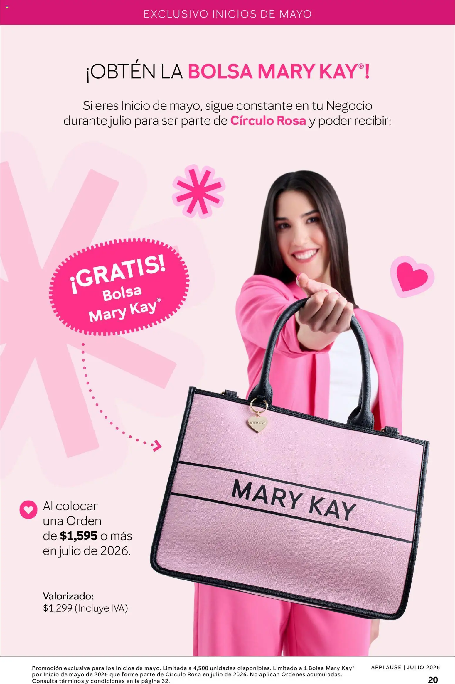 Nuevas ofertas de Mary Kay válidas en toda la República Mexicana desde el 01/07/2026. ¡Encuentra las mejores ofertas en Catálogo Mary Kay Applause 2026! | Página: 20 | Productos: Bolsa