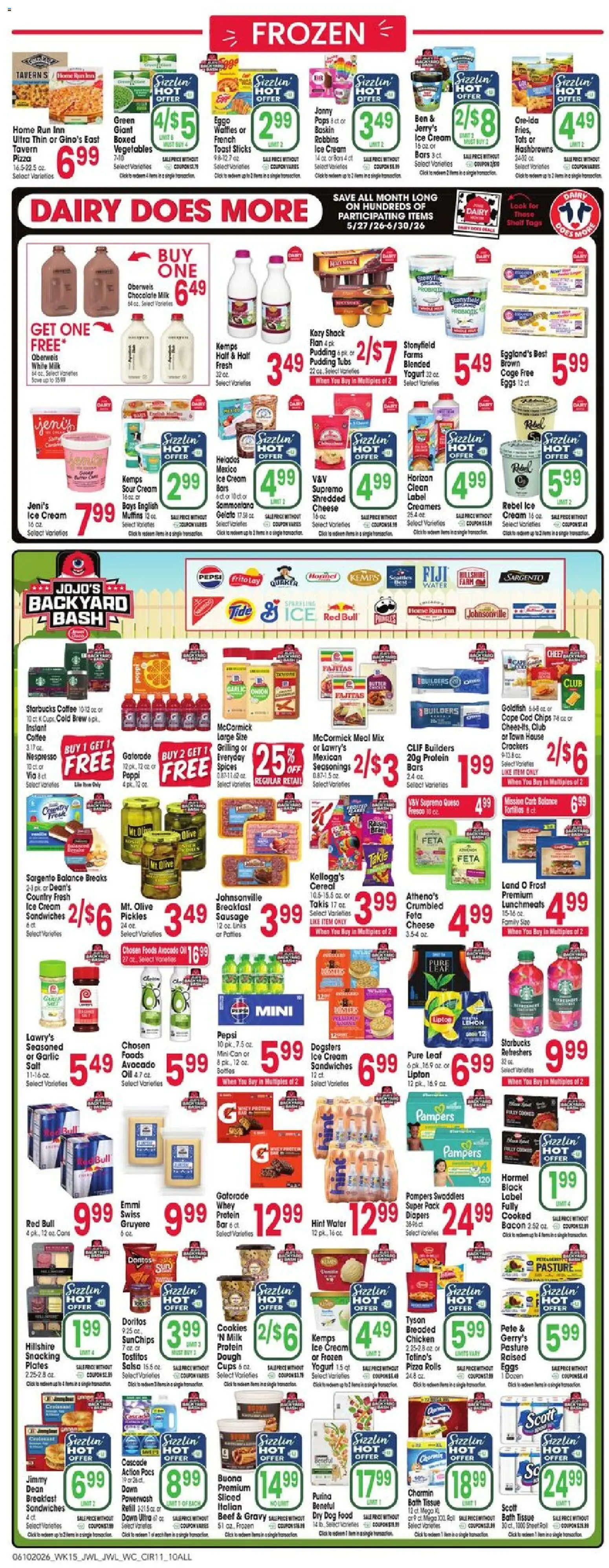Jewel Osco Weekly Ad - IA - valid from 10.06.2026 | Page: 11 | Products: Dog Food, Milk, Oil, Sausage