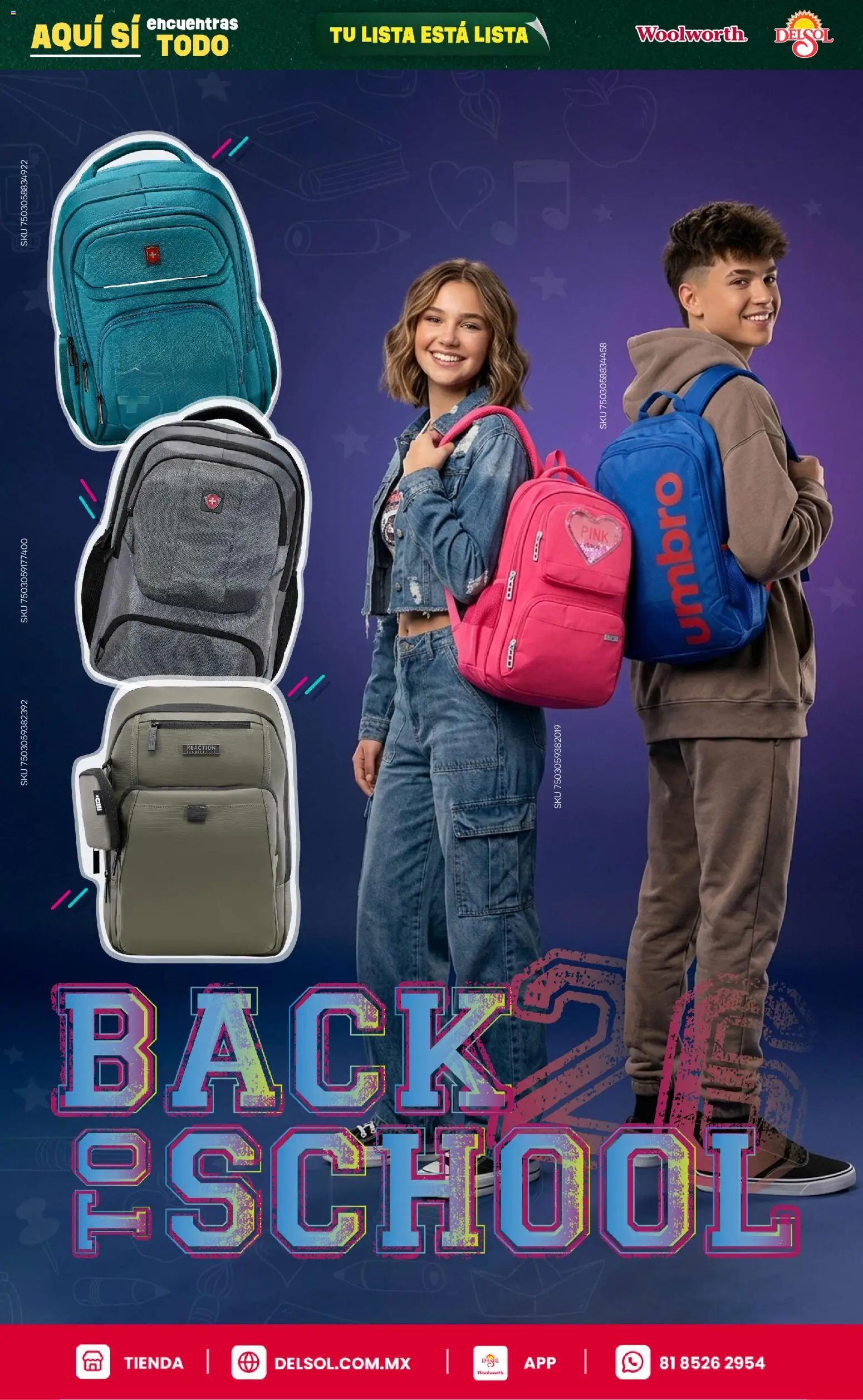 Nuevas ofertas de Del Sol y Woolworth válidas en toda la República Mexicana desde el 25/06/2026. ¡Encuentra las mejores ofertas en Del Sol y Woolworth catálogo Back To School! | Página: 53