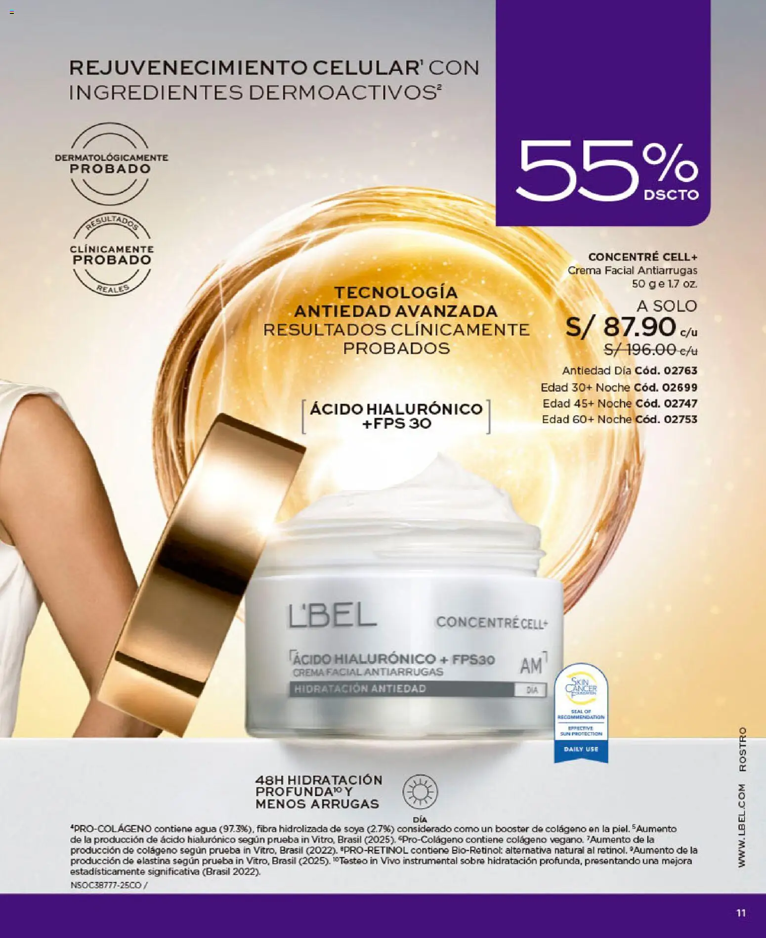 Catálogo L'Bel válido desde 09/09/2026 | Página: 11 | Productos: Crema, Ingredientes, Agua