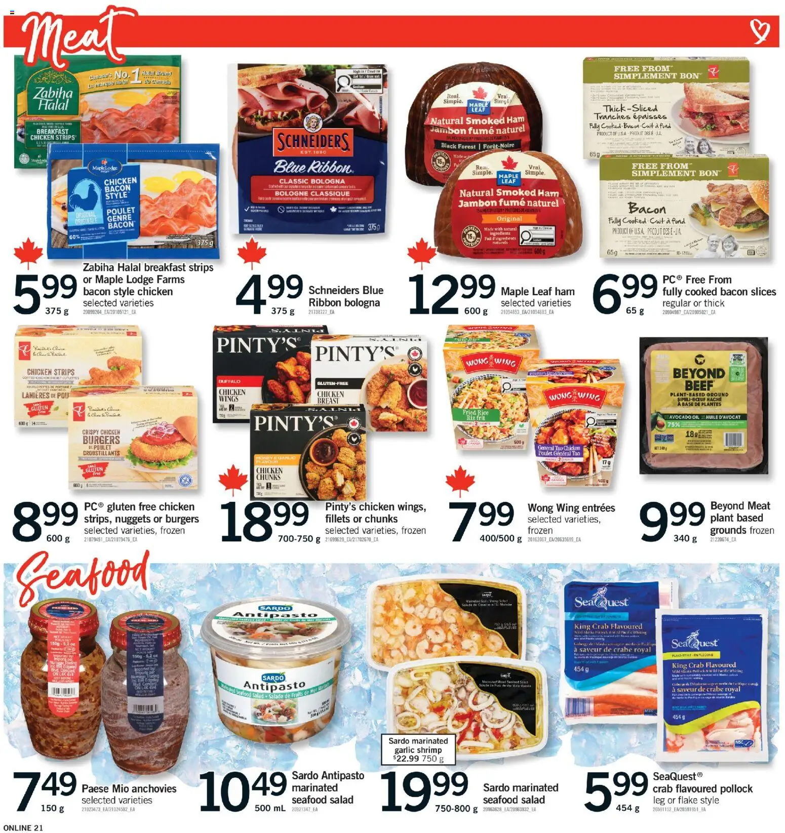 Fortinos flyer valid from Sep 17, 2026 | Page: 19 | Products: Bacon, Shrimp, Avocado, Ingredients