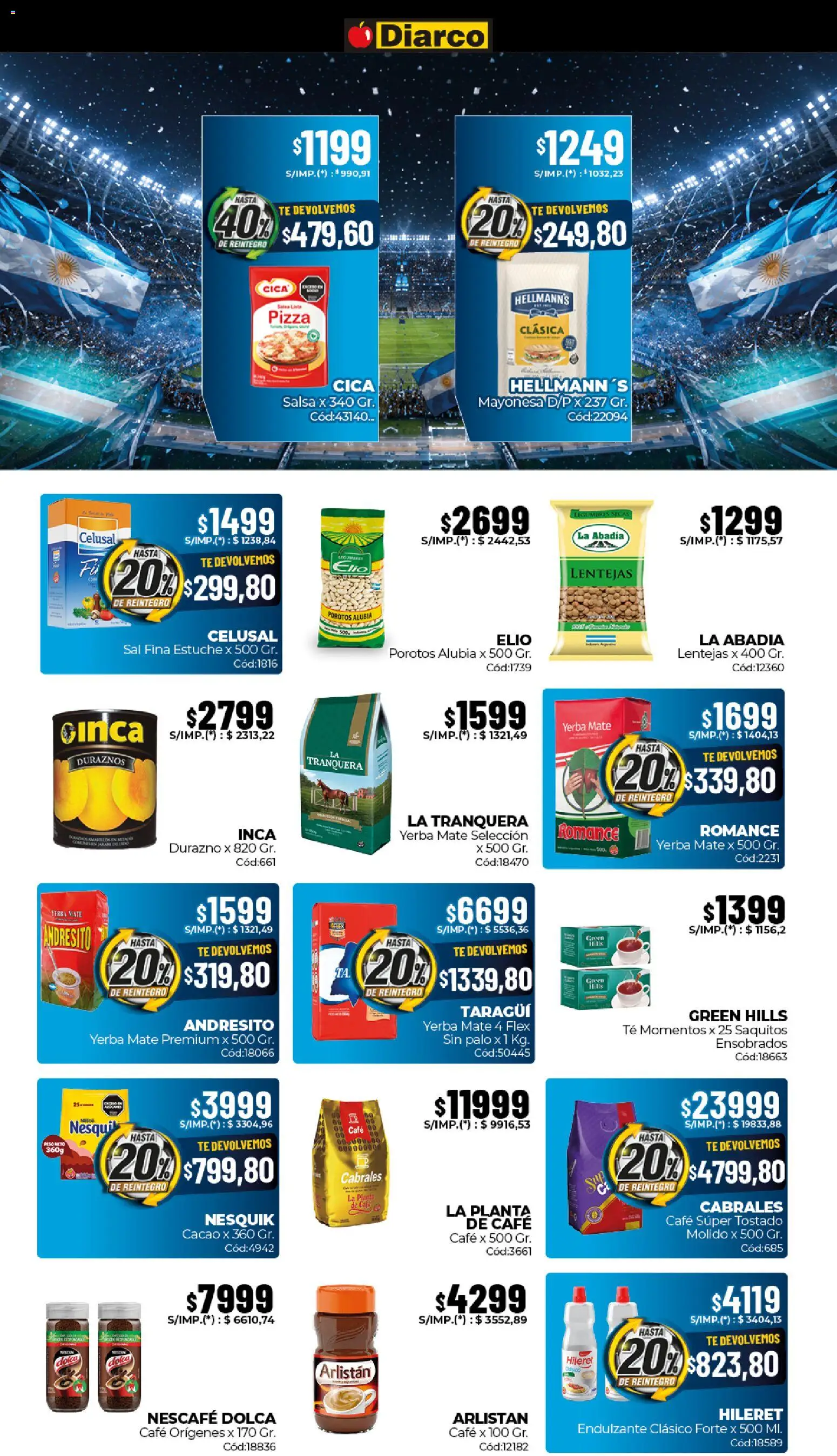 Diarco - Ofertas Pueblo Interior │ válido desde el 01.06.2026 | Página: 8 | Productos: Lentejas, Estuche, Café, Té