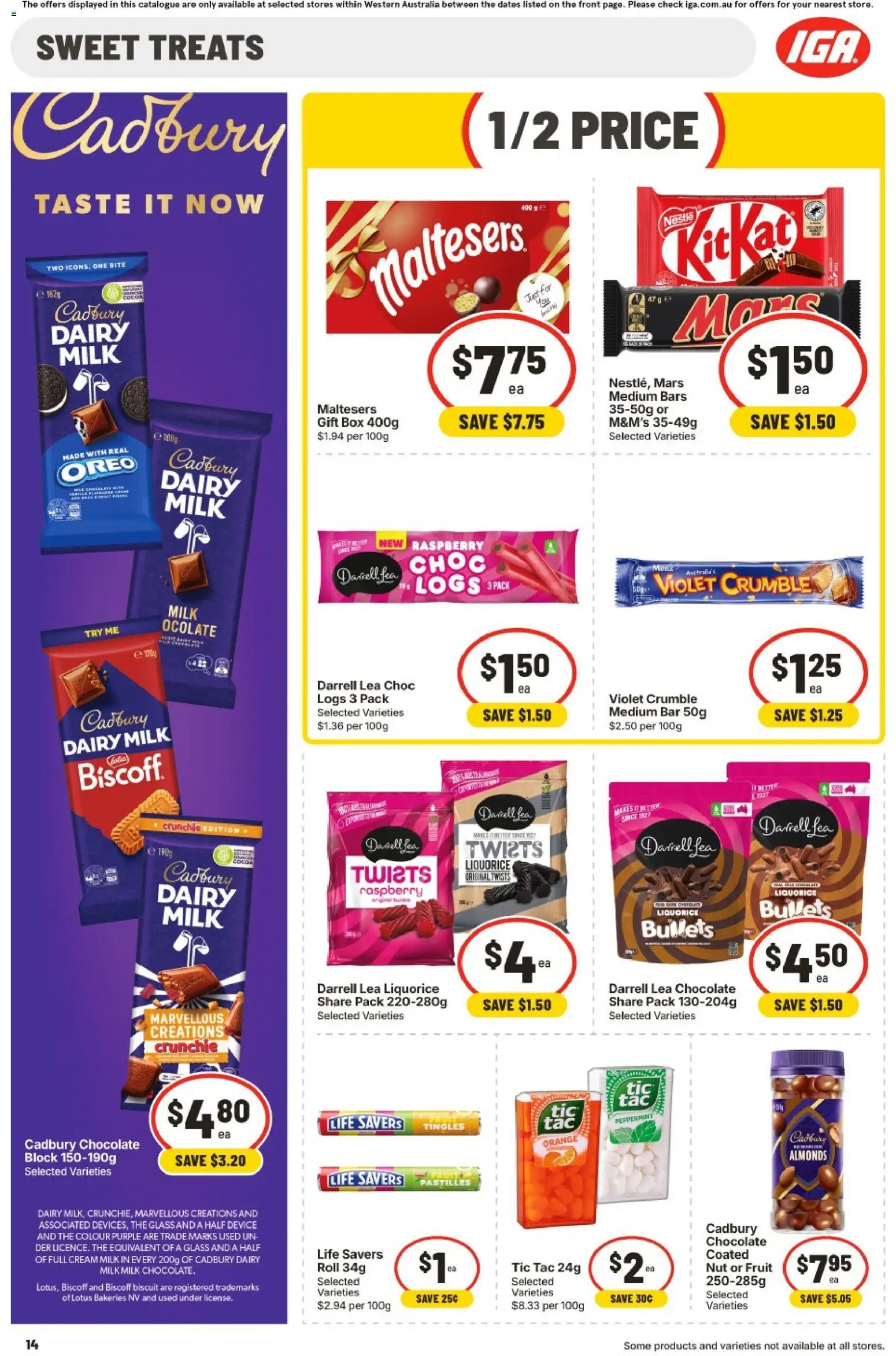 IGA catalogue - valid from 30/09/2026 | Page: 14 | Products: Dairy, Oreo, Raspberry, Lotus