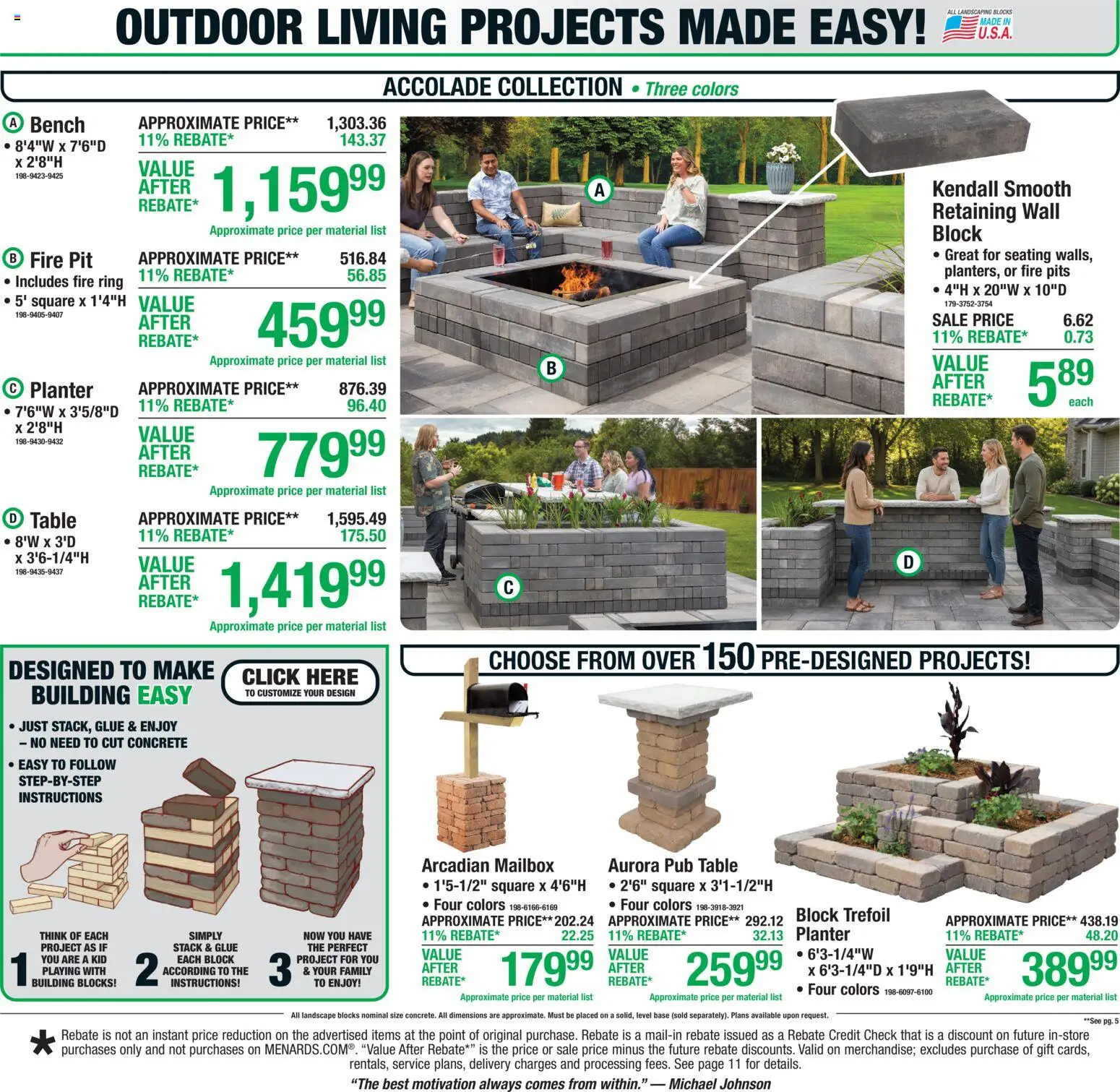 Menards - Weekly Ad - valid from 07/08/2026 | Page: 7 | Products: Table, Ring