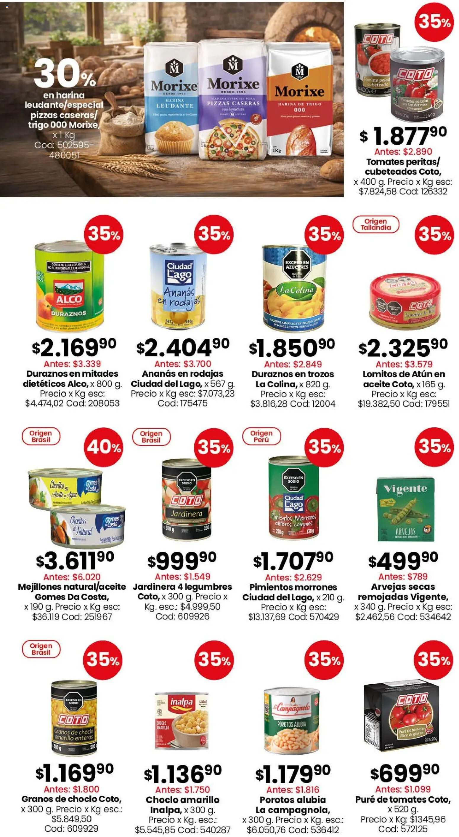 Coto - Almacén y bebidas │ válido desde el 29/06/2026 | Página: 4 | Productos: Choclo, Aceite, Tomate, Tomates
