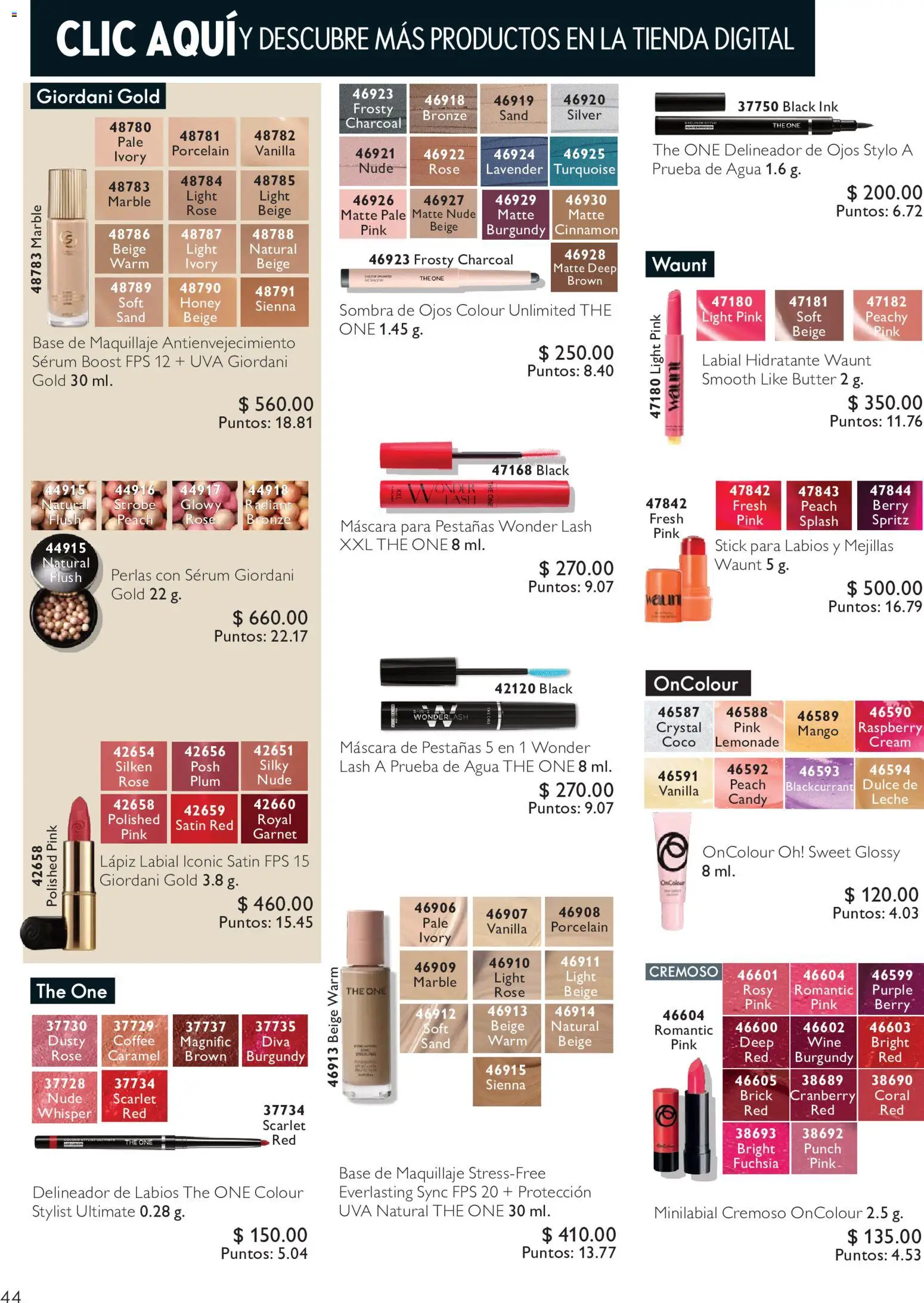 Nuevas ofertas de Oriflame válidas en toda la República Mexicana desde el 24/10/2026. ¡Encuentra las mejores ofertas en Oriflame Buen Mes! | Página: 44