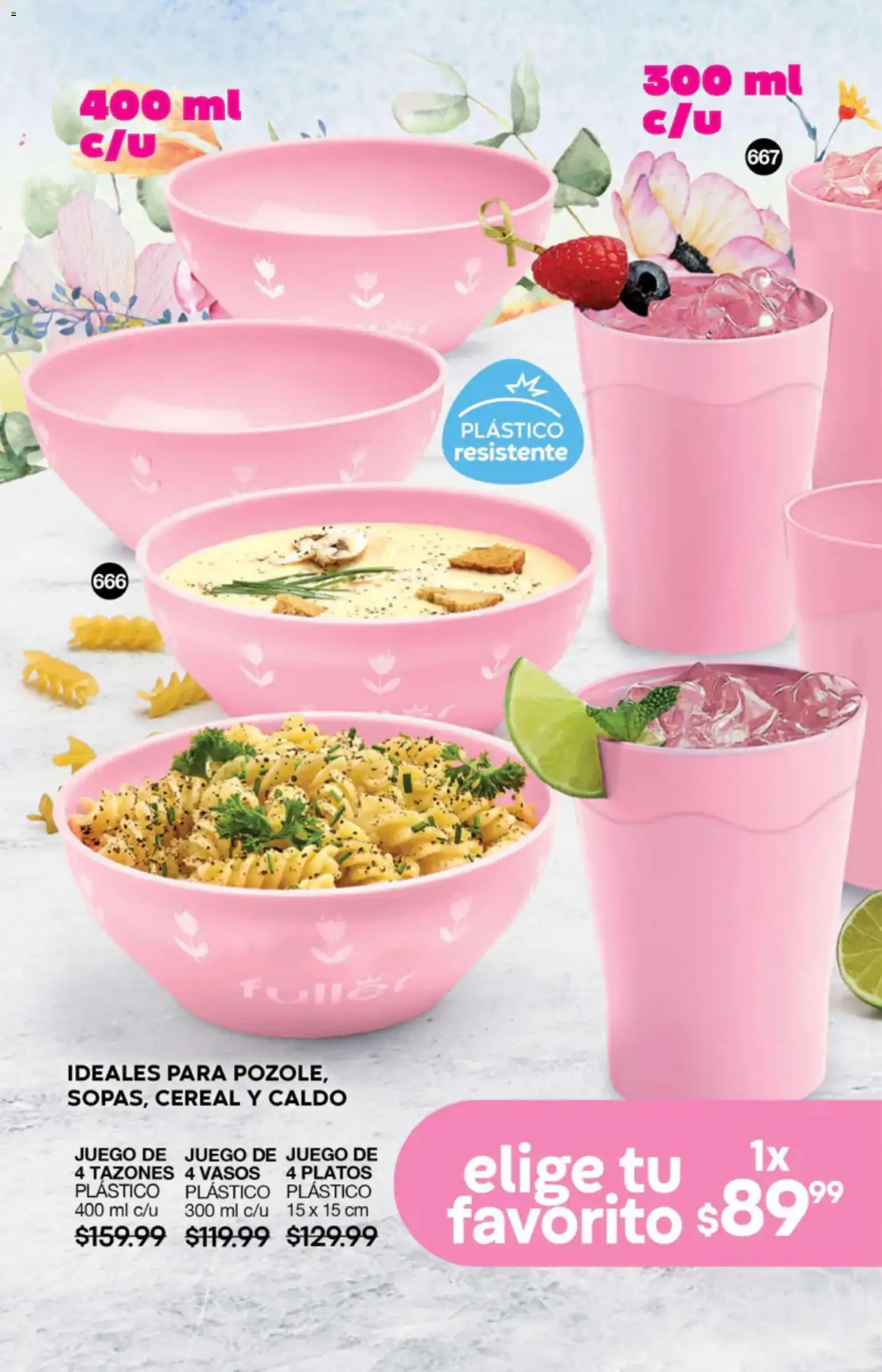 Nuevas ofertas de Fuller válidas en toda la República Mexicana desde el 27/05/2026. ¡Encuentra las mejores ofertas en Fuller campaña 4 2026! | Página: 208 | Productos: Juego, Vasos