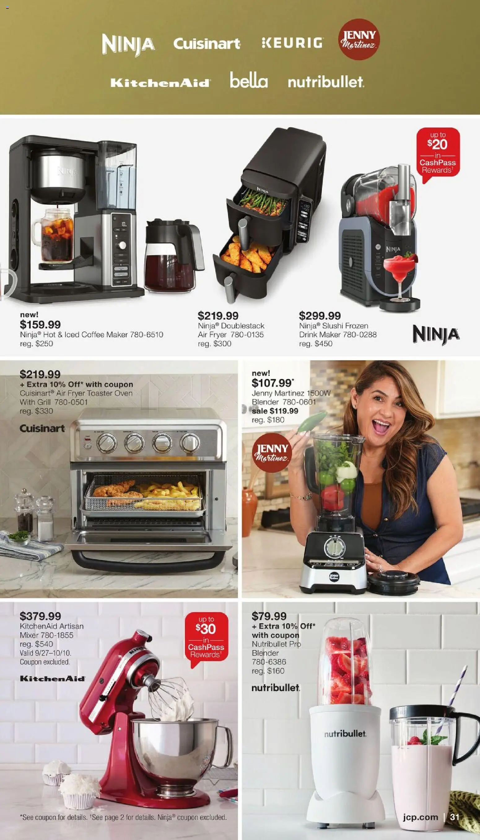 JCPenney Semi-Annual Home Sale - valid from 09/28/2026 | Page: 30 | Products: Toaster, Iced coffee, Coffee maker, Mixer