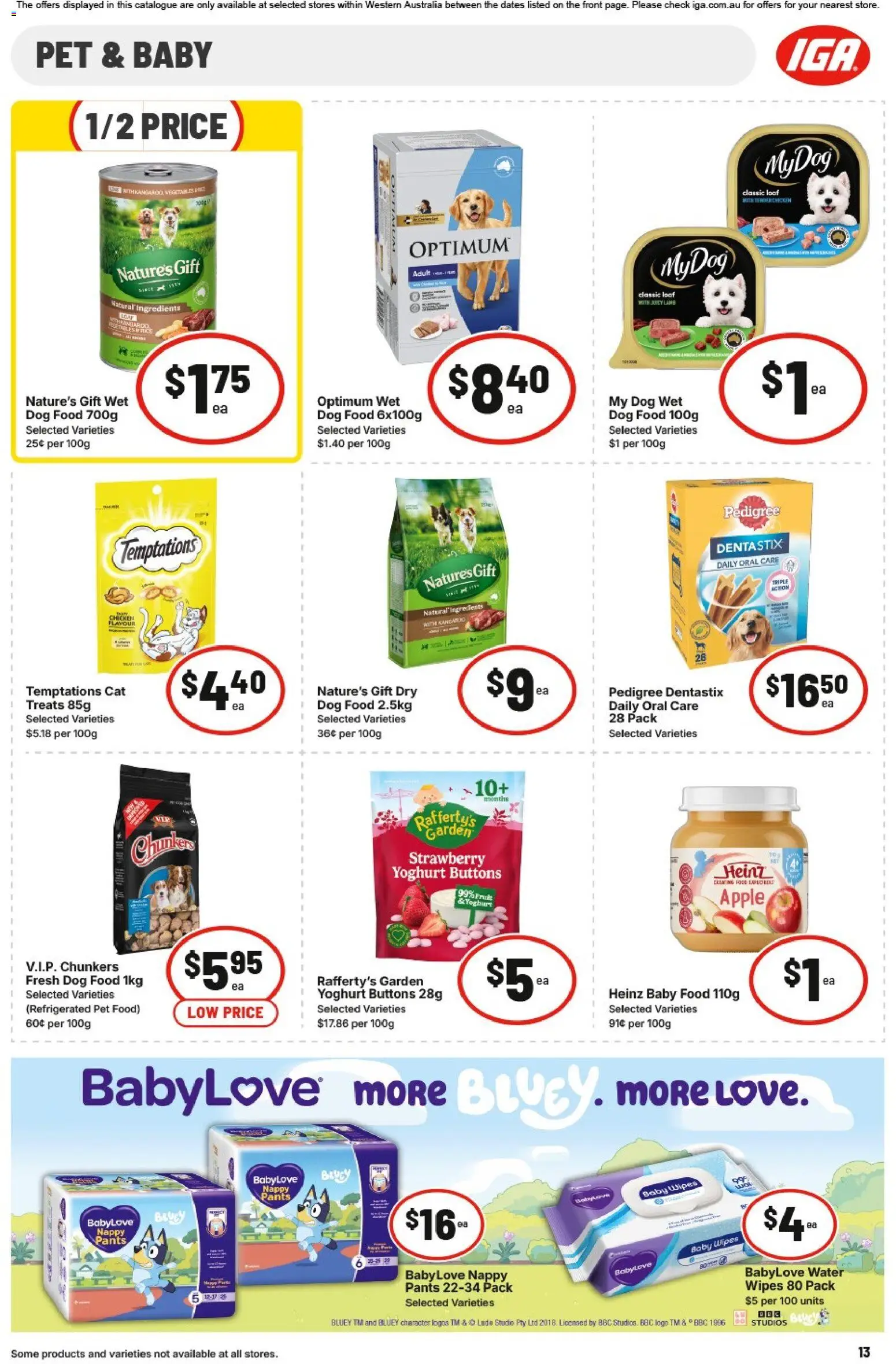 IGA catalogue - valid from 01/07/2026 | Page: 13 | Products: Yoghurt, Chicken, Baby food, Water