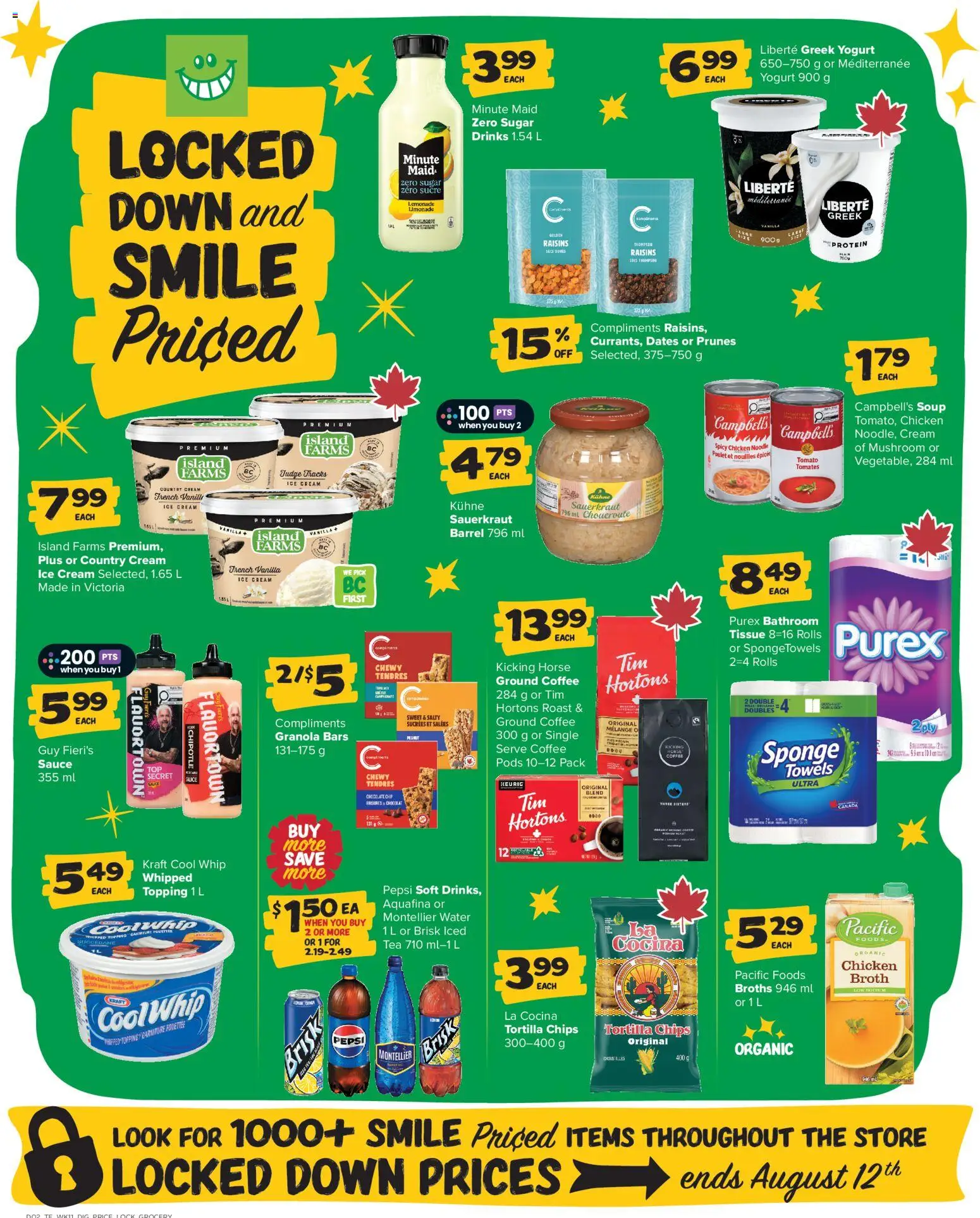 Thrifty Foods flyer valid from Jul 9, 2026 | Page: 10 | Products: Tea, Chips, Ice cream, Chocolate