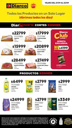 Vista previa Diarco - Ofertas Kosher válido desde el 21/09/2026