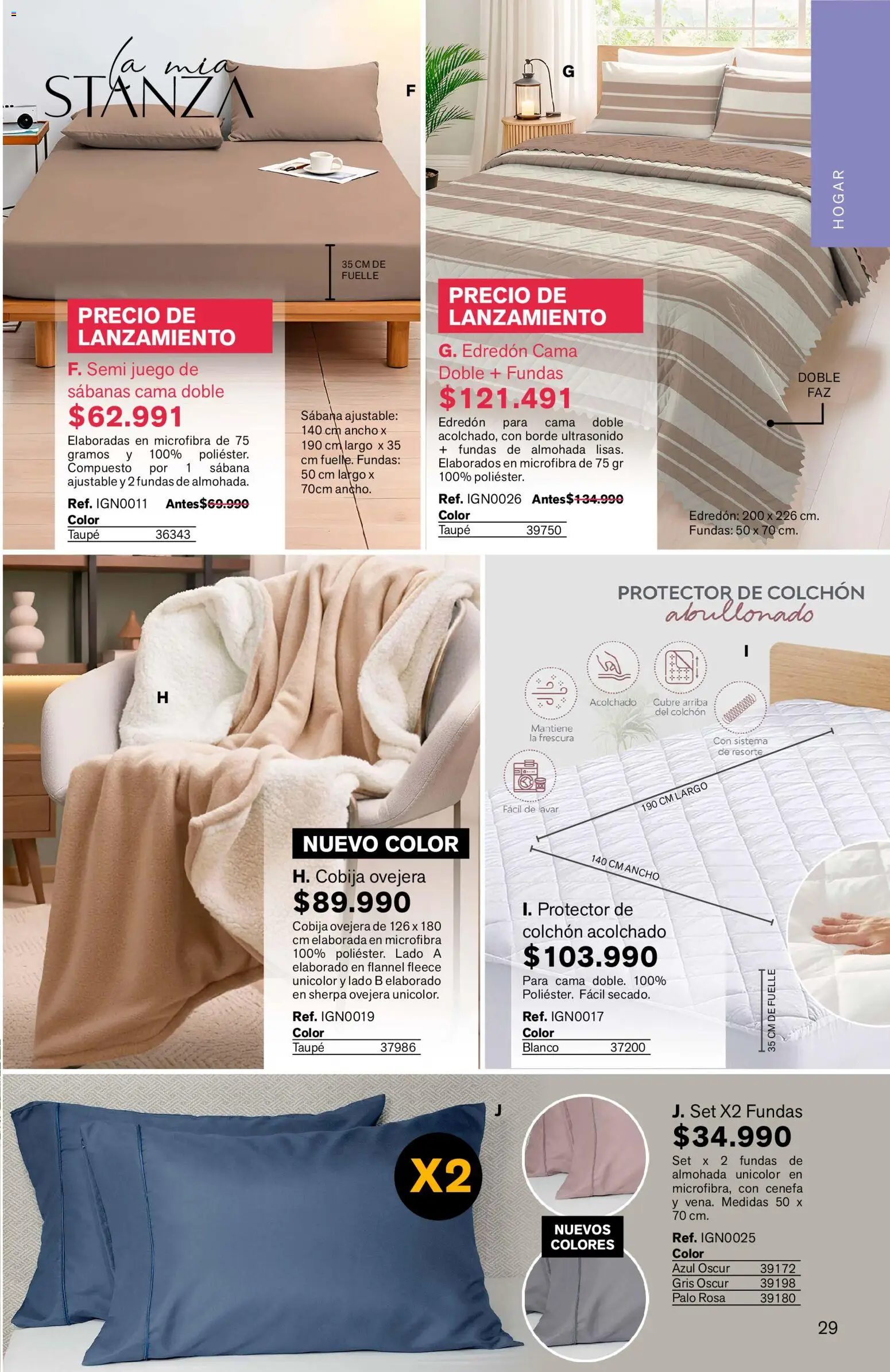 Leonisa revista - valida desde el 15.05.2026 | Página: 29 | Productos: Juego, Cama, Cobija, Edredón