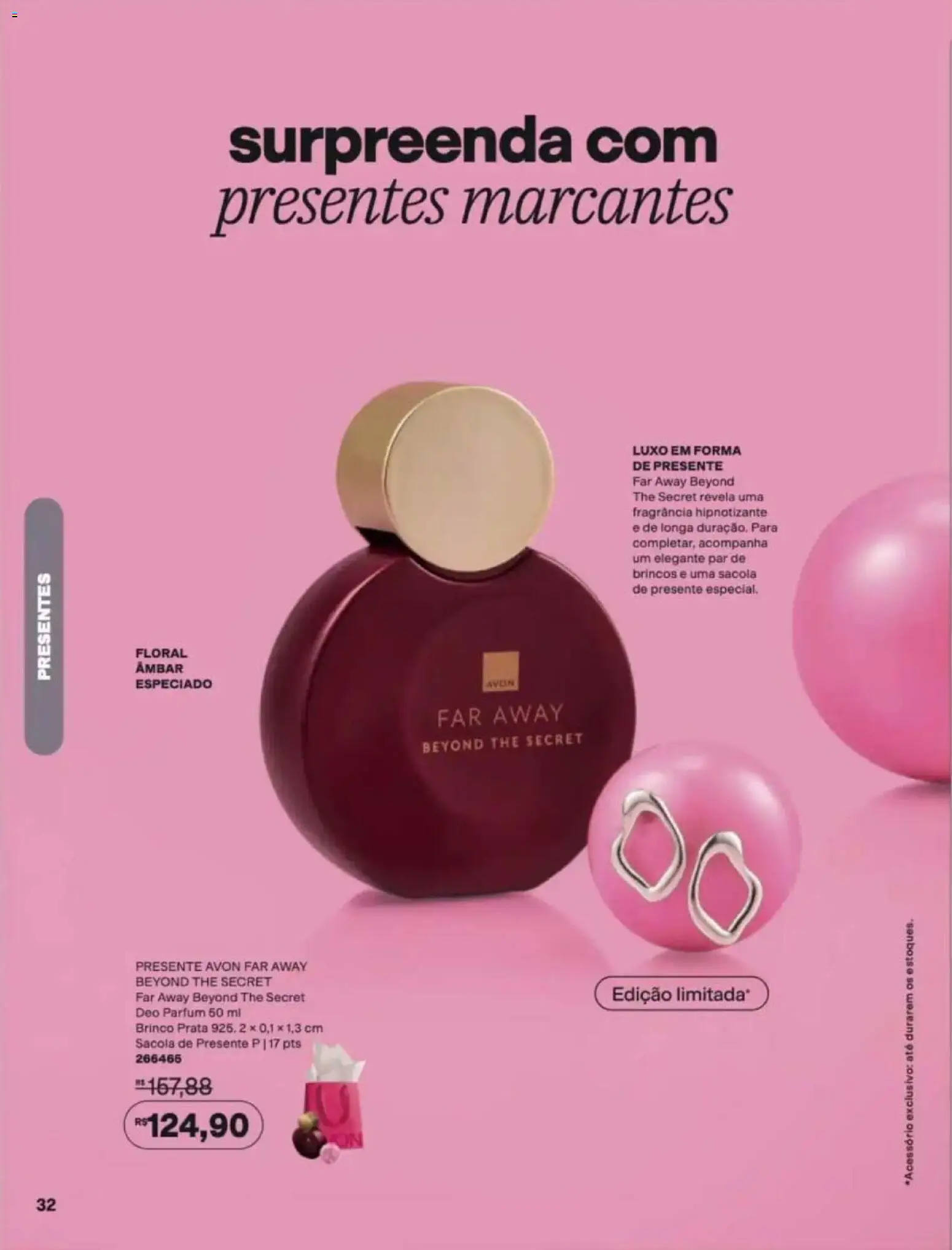 Avon Folheto - válido de 12/10/2026 | Página: 32 | Produtos: Fragrância, Brinco, Sacola